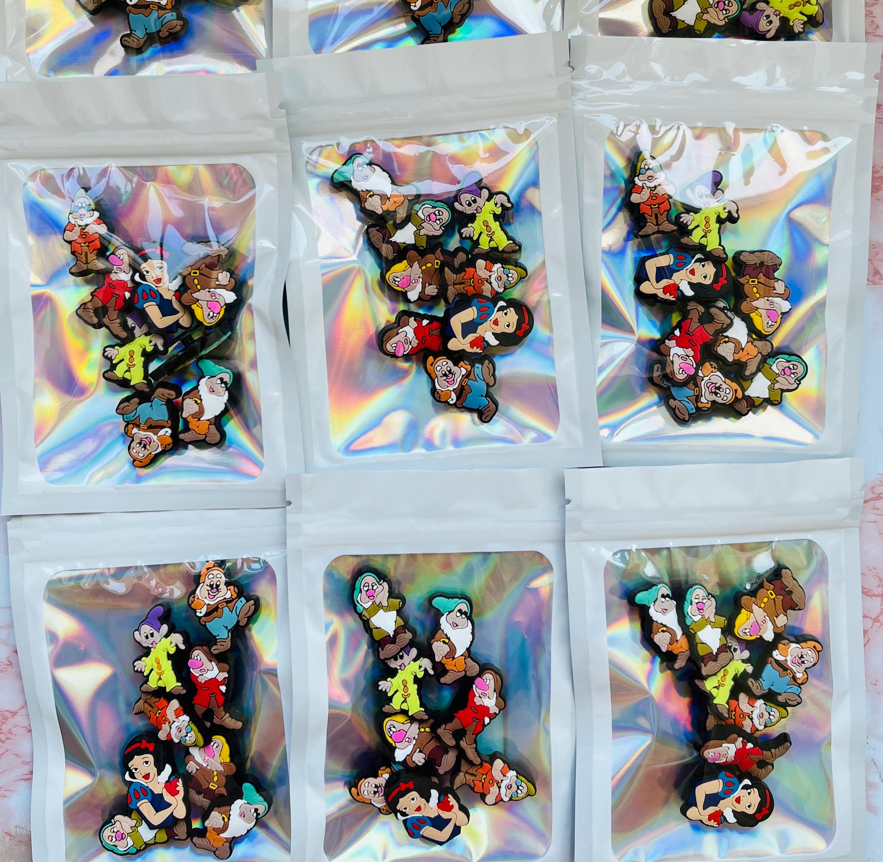 Set of 8 Snow White & the seven dwarfs croc charm set | Disney Croc Charms | Bundle Of Charms | Fast UK Dispatch Shoe Accessories |