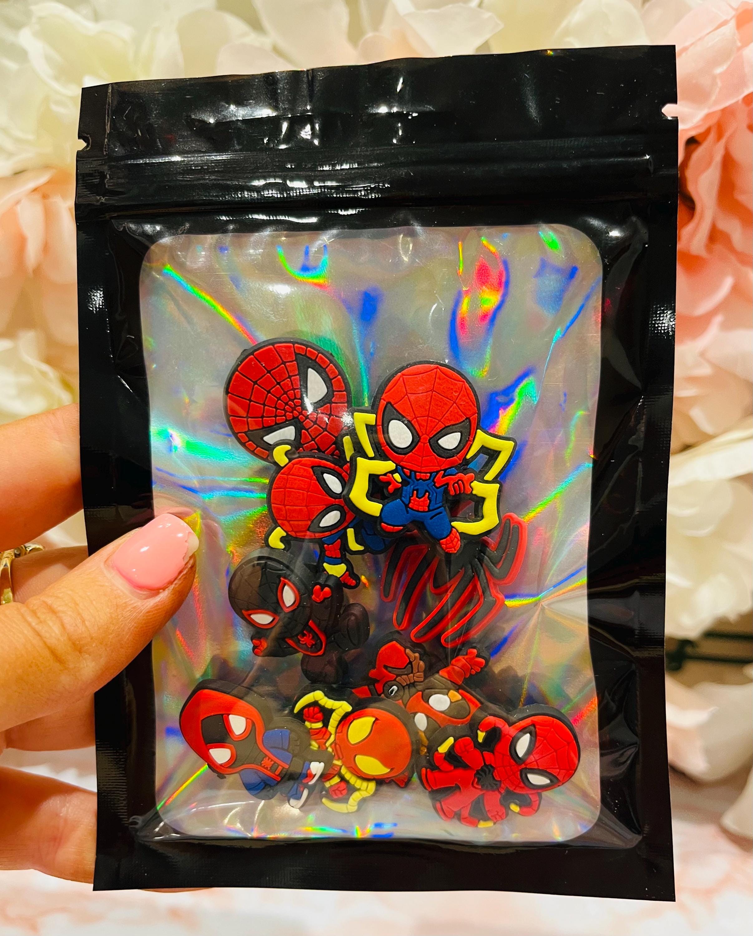 Set of 9 Marvel Spider-Man Superhero Croc Charms | Shoe Accessories Charms | Boys Holiday Croc Shoe Charms BUNDLE