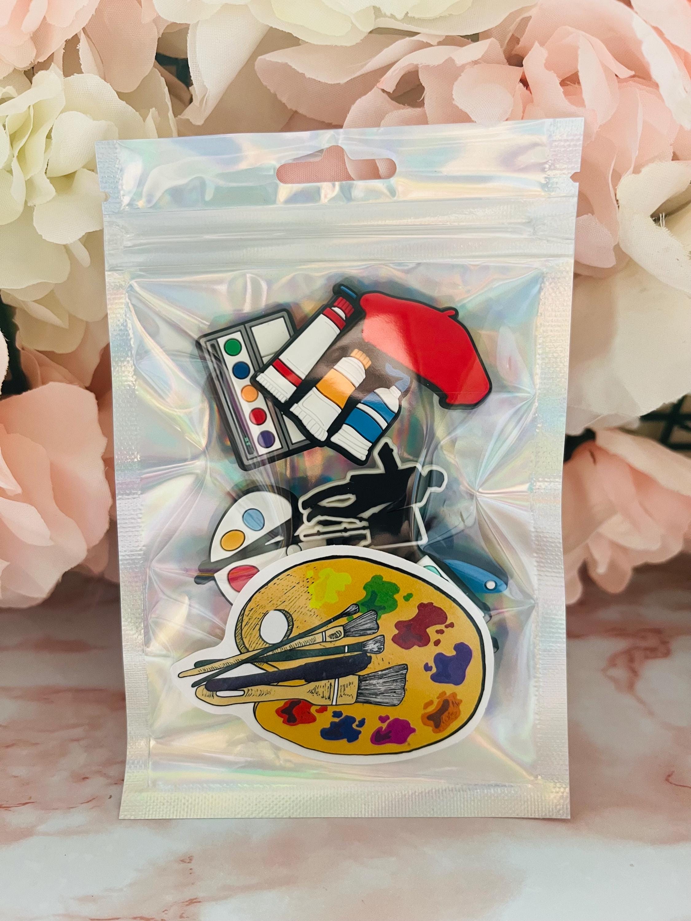 Artist Croc Charms: Paint Palette PVC Shoe Decoration (Set of 8)