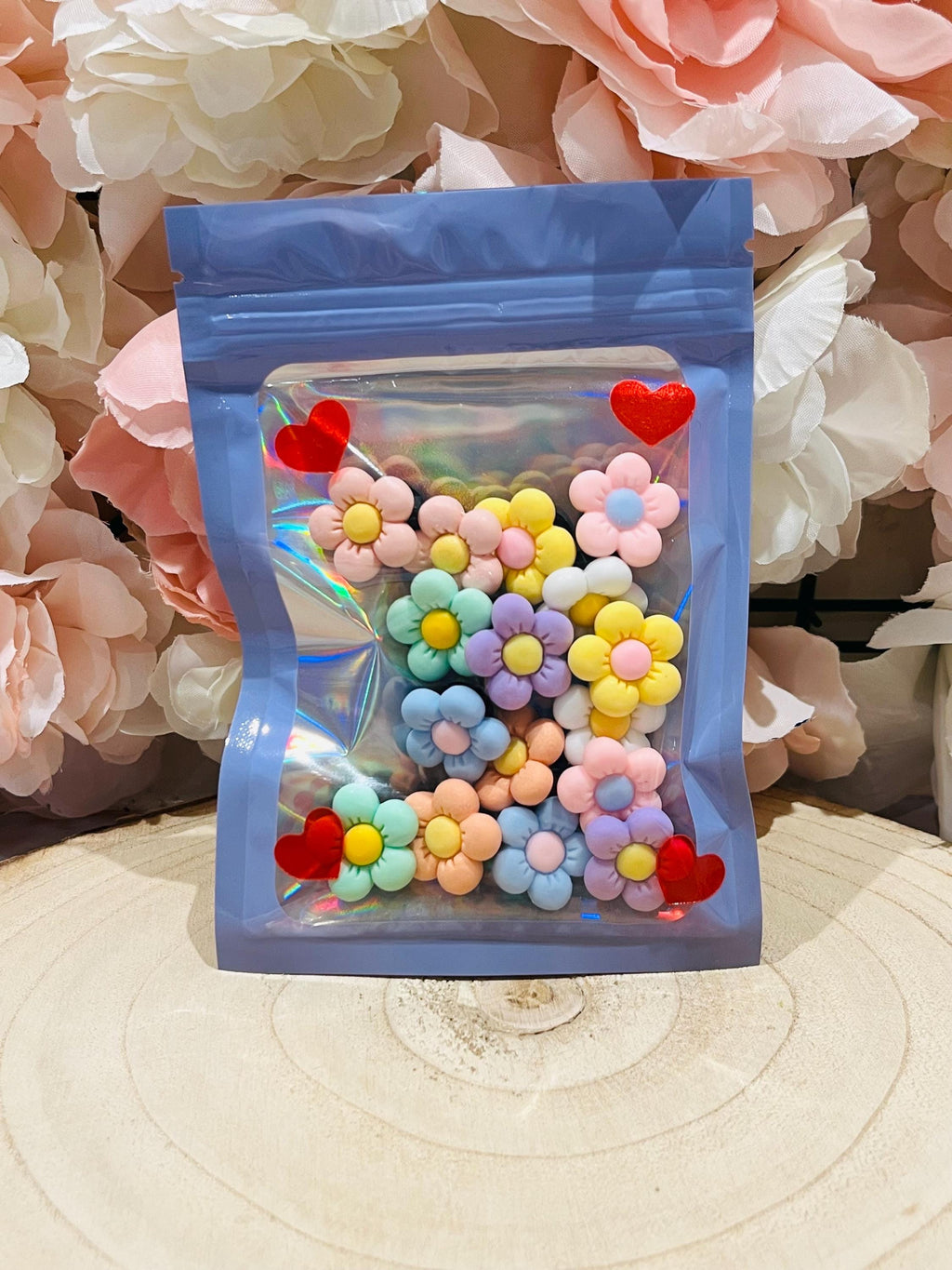 Pastel Flower Croc Charms Set: PVC Shoe Accessories