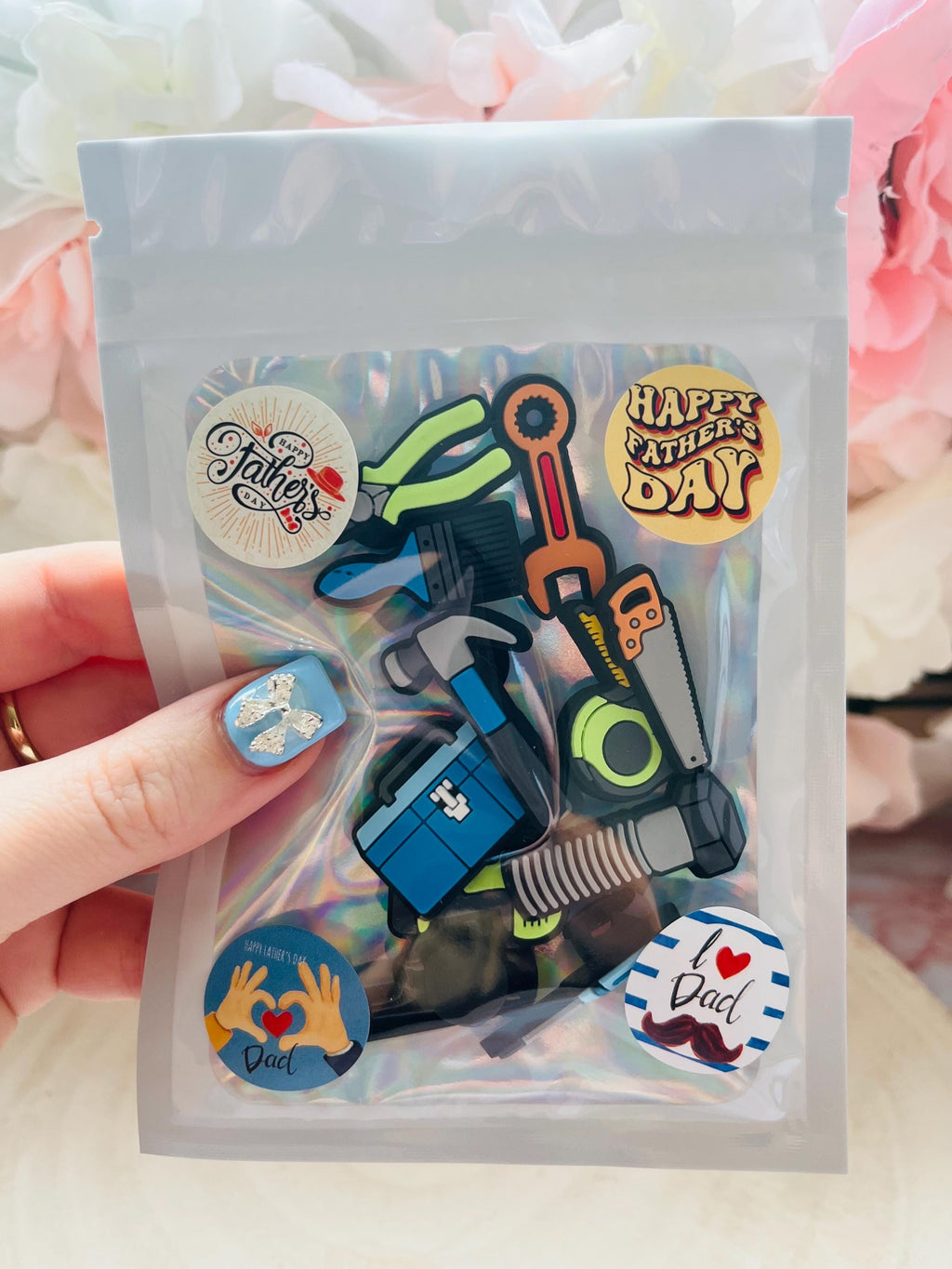 Toolbox Croc Charms: Father's Day PVC Clog Shoe Accessories (11-Pack)