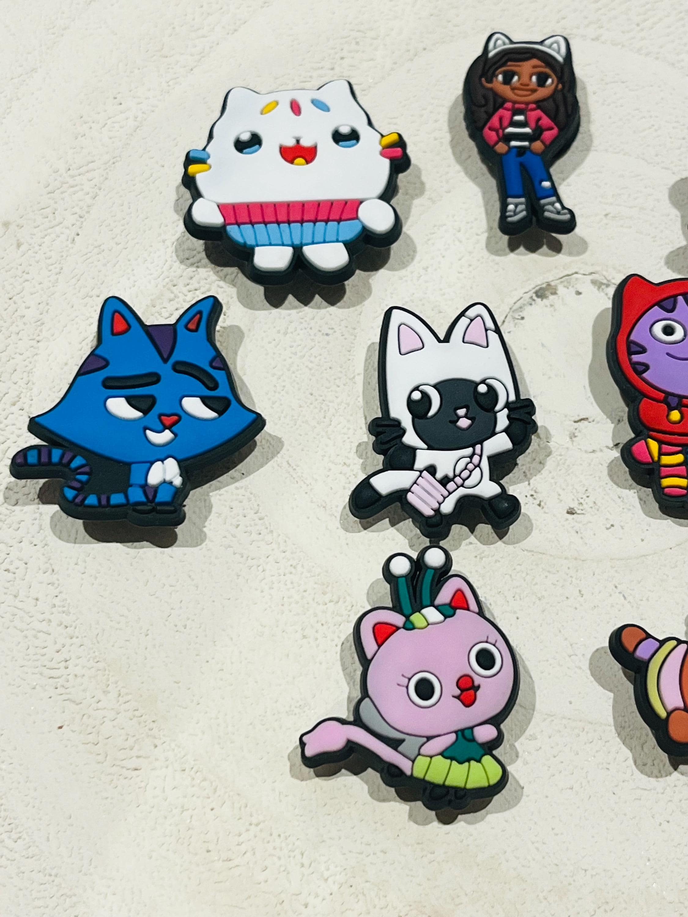 Set of 8 Gabby Dolls House Croc Charms