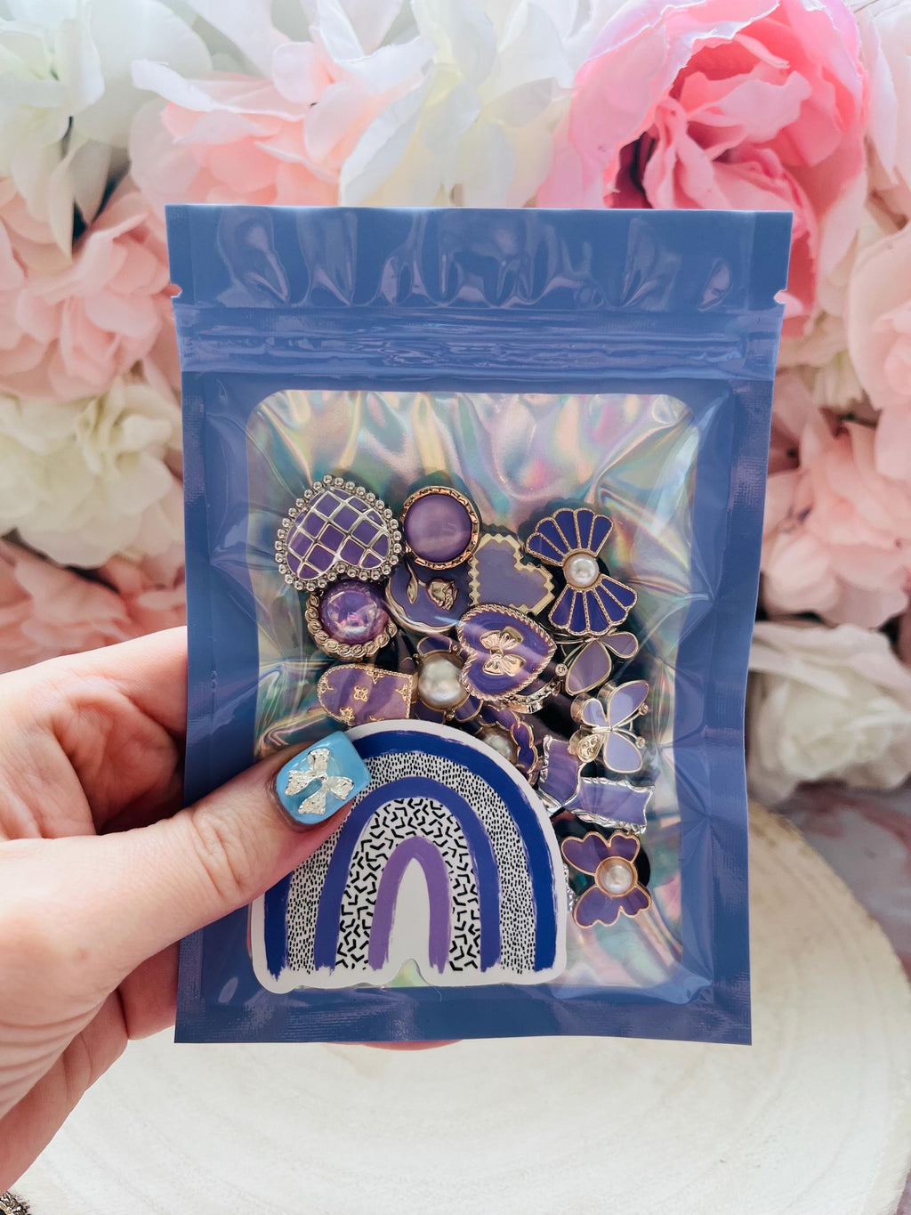 Lilac Croc Charms: Girly Purple Shoe Accessories Bundle