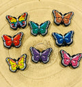Butterfly Croc Charms: Rainbow PVC Shoe Accessories, Pack of 8