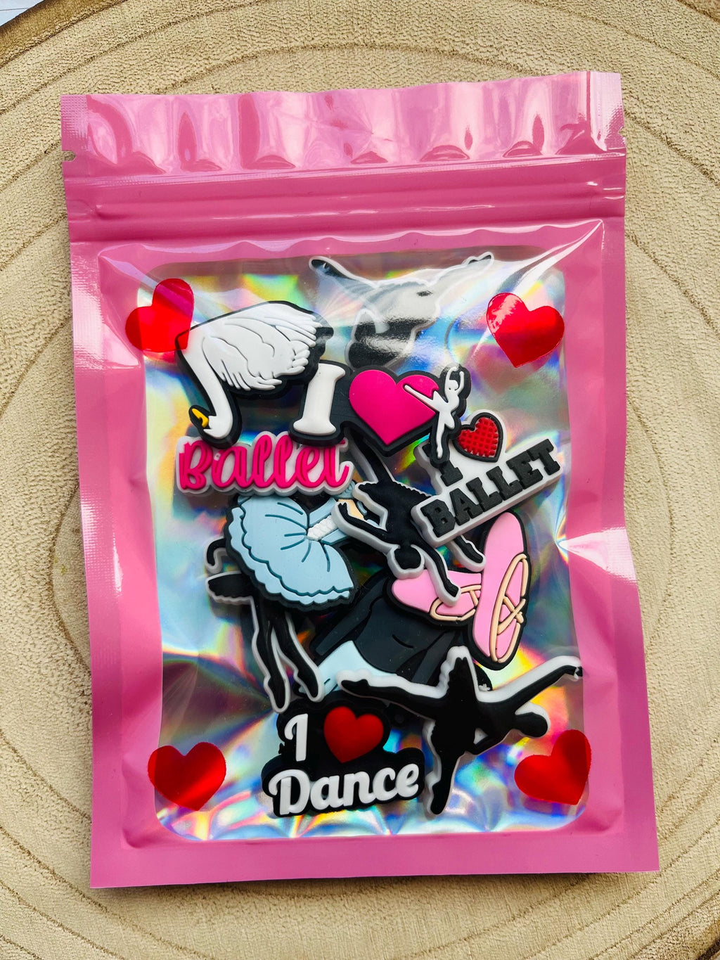 Pack of 12 Dance Ballet Croc Shoe Accessories Tutu Swan Ballerina Ballet Shoes Dance Gifts Dance Teacher Cute Girl Shoe Charms Pink Bag