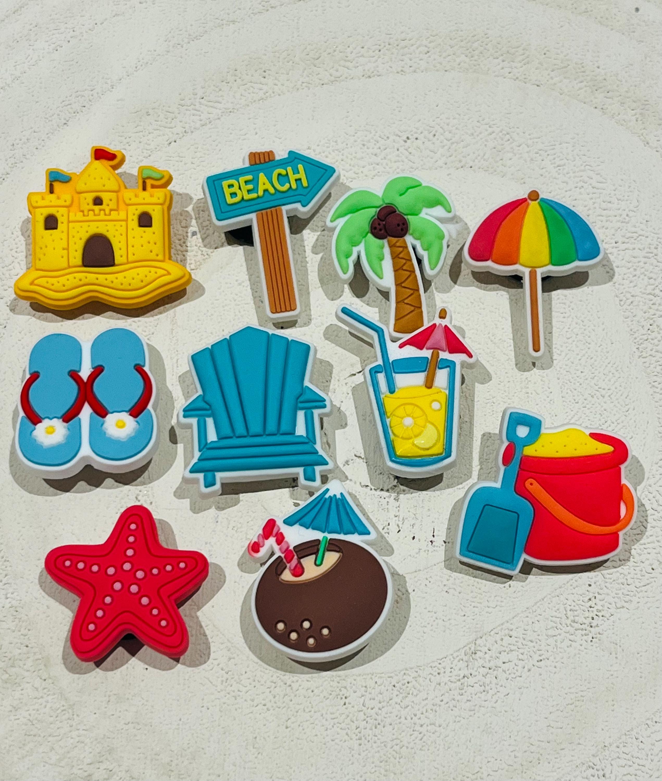 Beach Croc Charms Bundle: Summer Holiday PVC Shoe Decoration