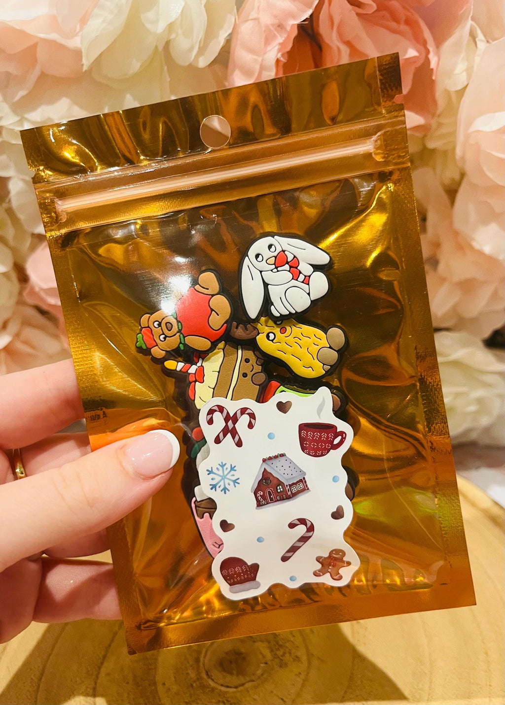 Xmas Eve Box Fillers | Christmas Jelly Cat Croc Charms | Pack of 8 | Xmas Gifts |