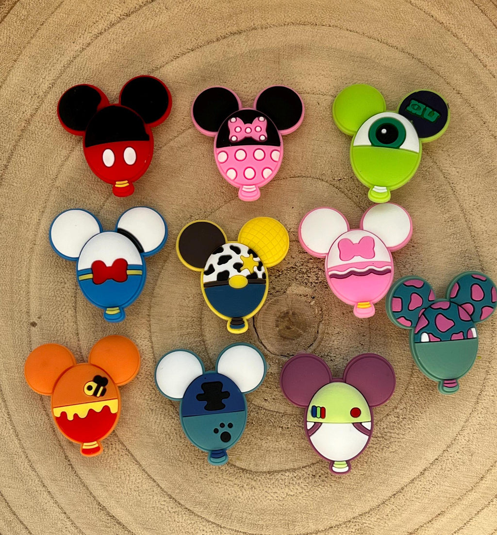 Set of 10 Disney Croc Charms | Minnie Mickey Buzz Stitch Jessie Monster Inc Disneyland Croc Charms Kids Shoe Accessories Clog Charms
