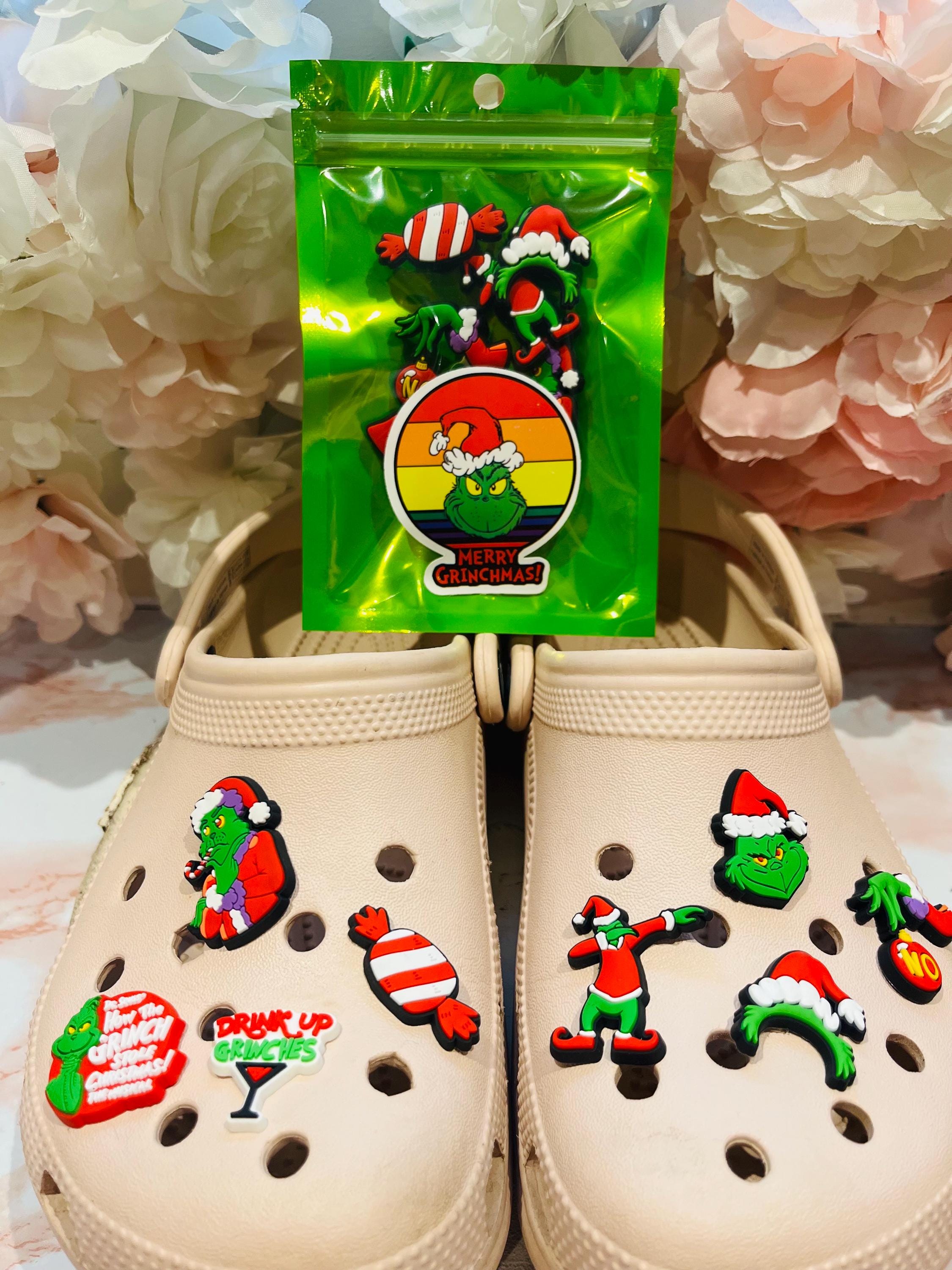 Set of 8 The Grinch Christmas Croc Charms