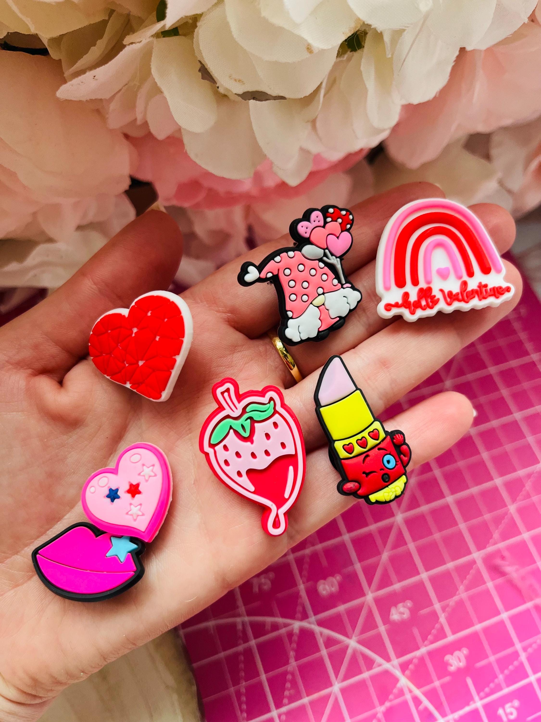 Pack of 7 Pink Croc Charms