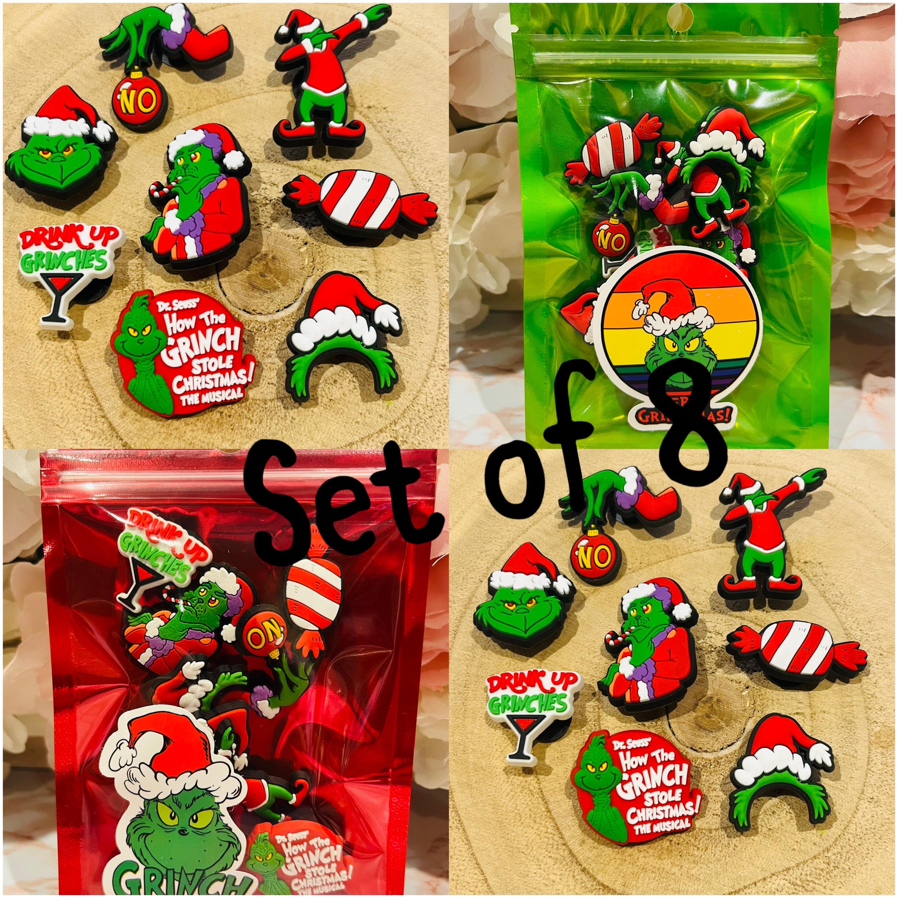 The Grinch Christmas Gifts Pack of 8 PVC Custom Shoe Accessories