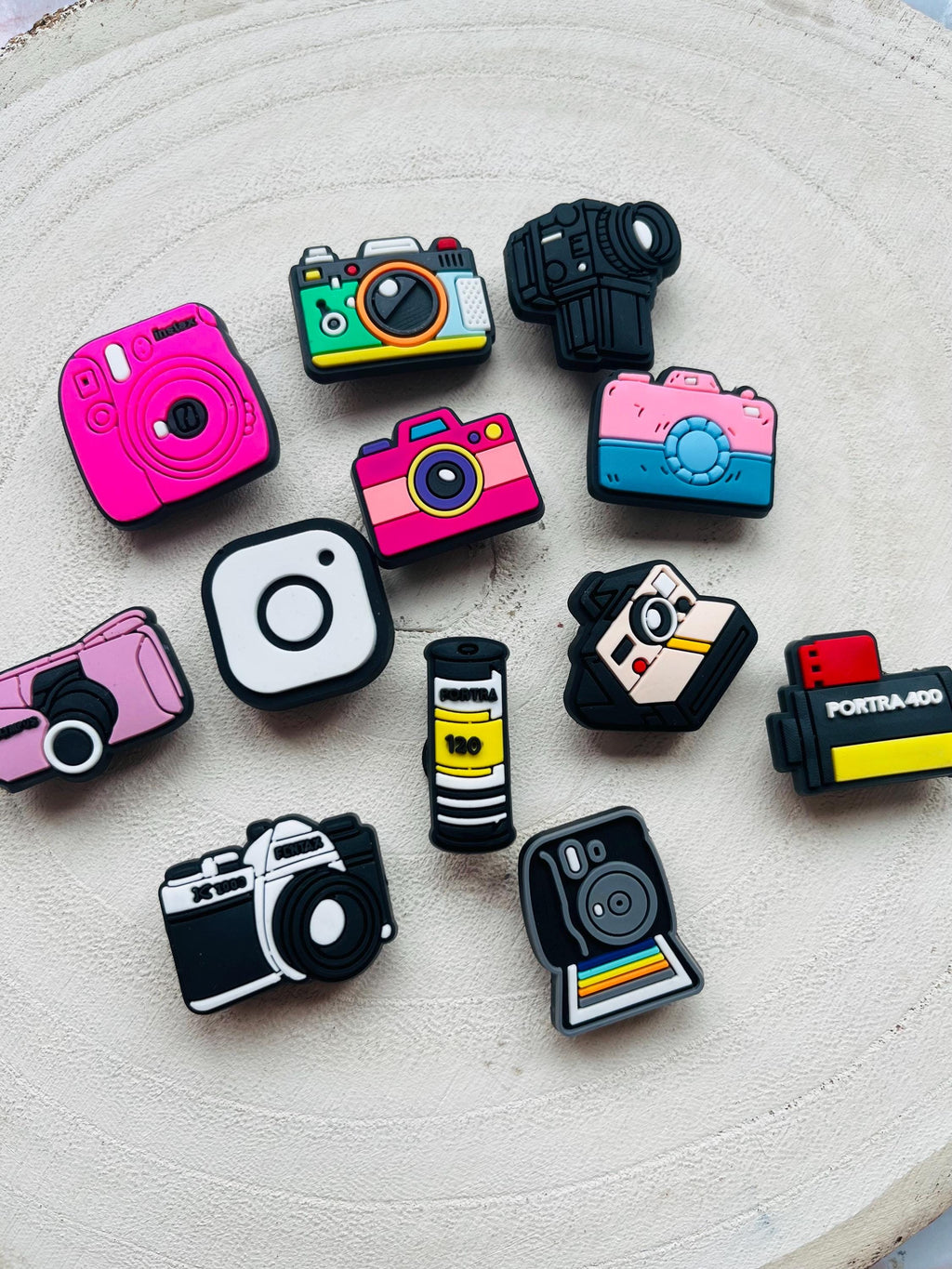 Set of 12 Photography Camera Photo Croc Charms | Gifts For Photographers |