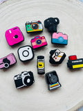 Set of 12 Photography Camera Photo Croc Charms | Gifts For Photographers |