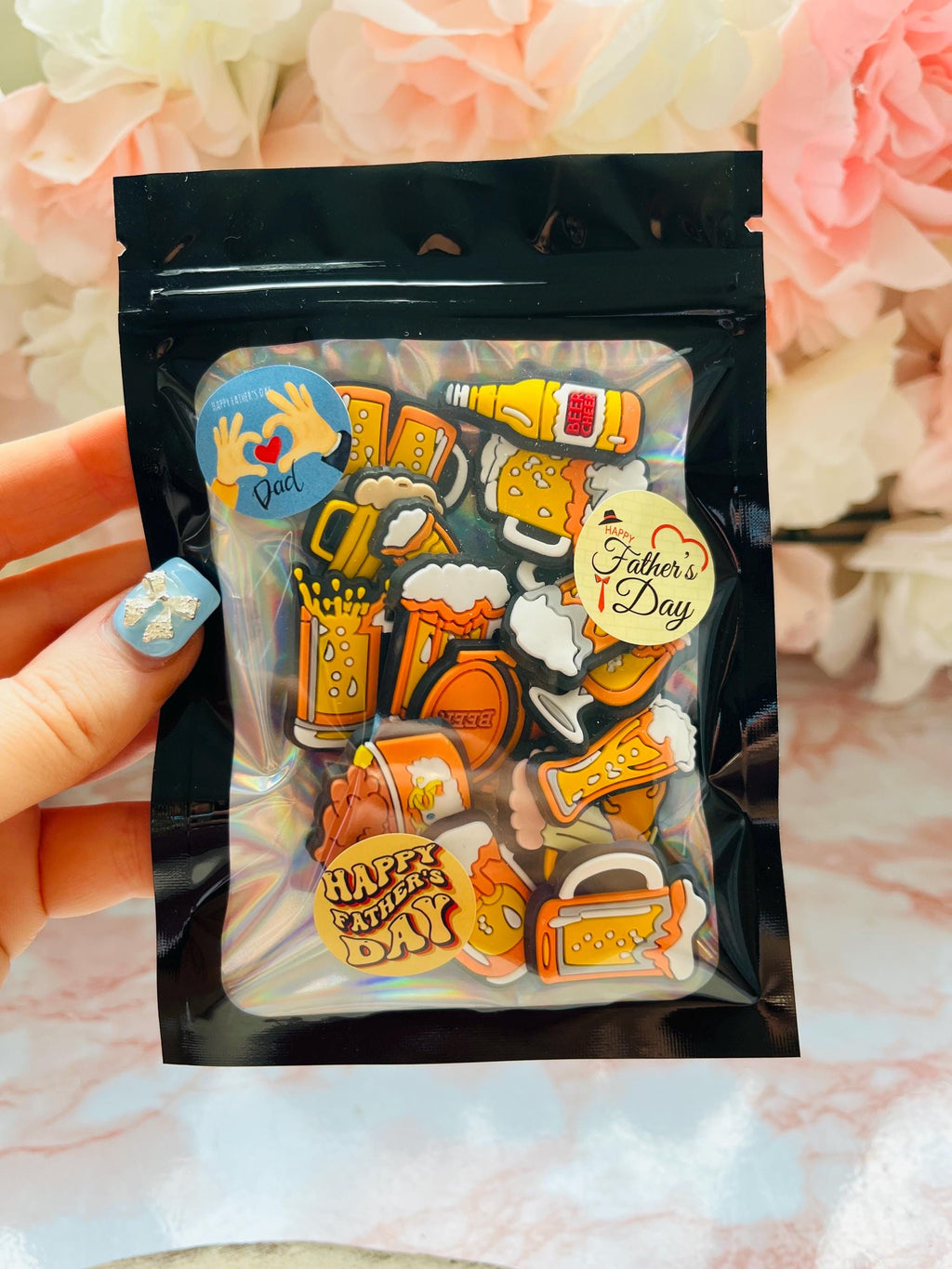 Beer Croc Charms: 15-Piece PVC Shoe Charm Set