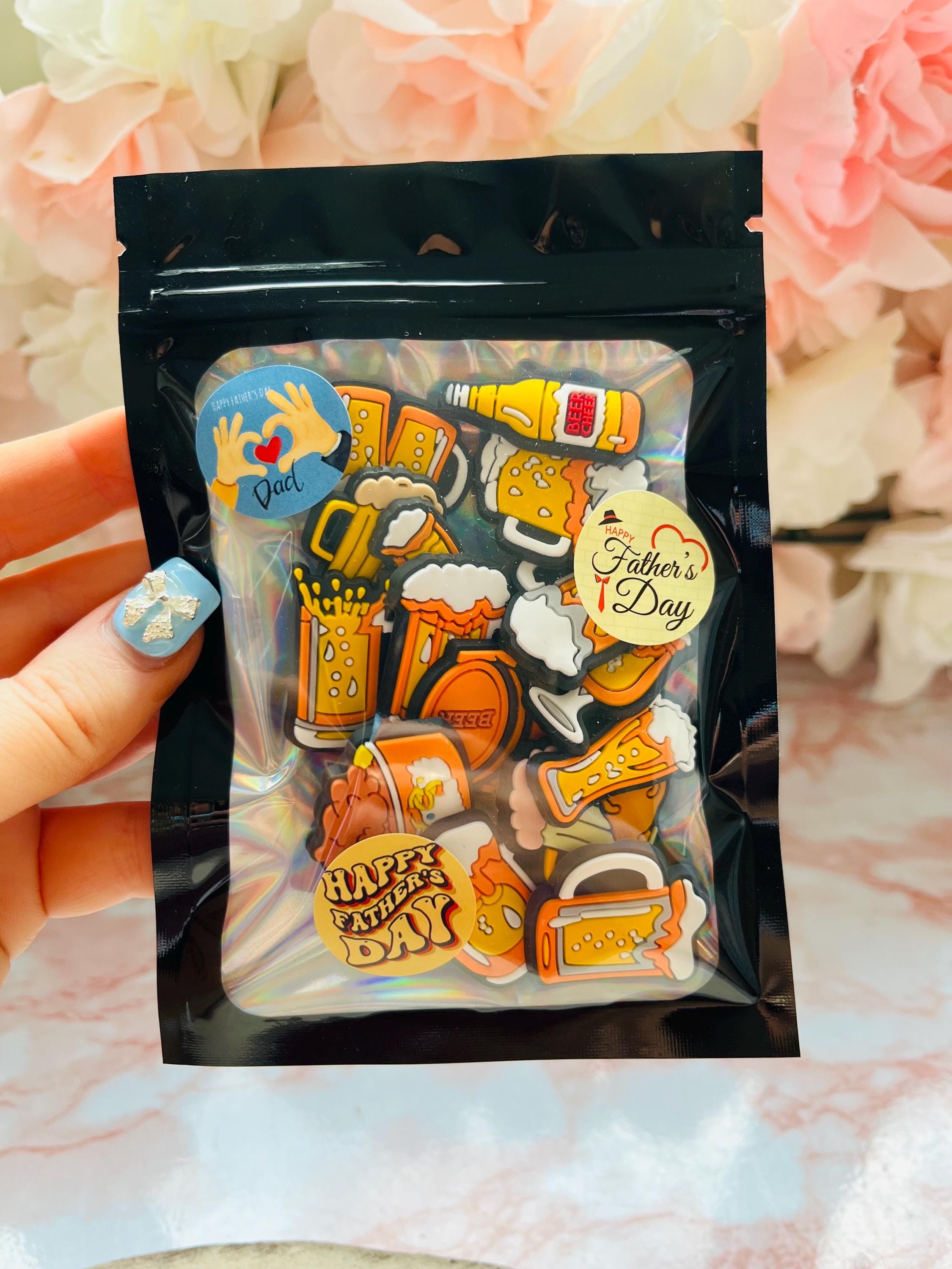 Beer Croc Charms: 15-Piece PVC Shoe Charm Set