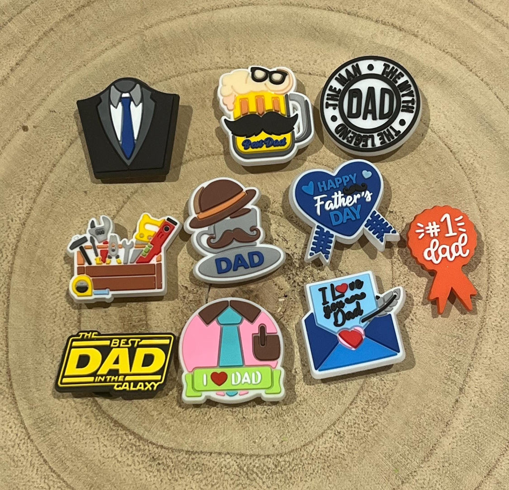 Dad Croc Charms: Father's Day PVC Shoe Accessories