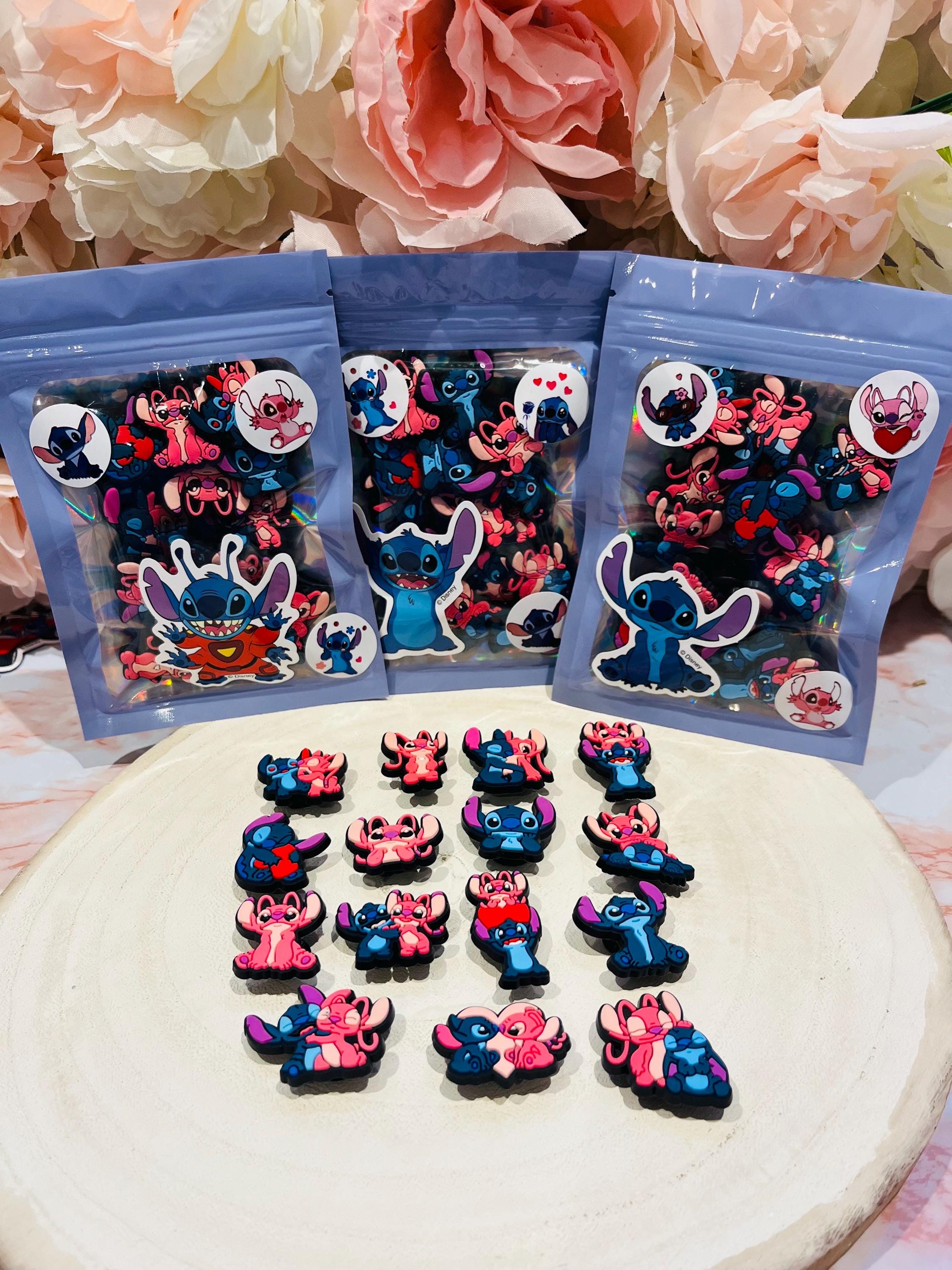 Disney Stitch & Angel Shoe Charm | Disneyland Croc Charms | Christmas Stocking Fillers | Shoe PVC Charm Set of 15