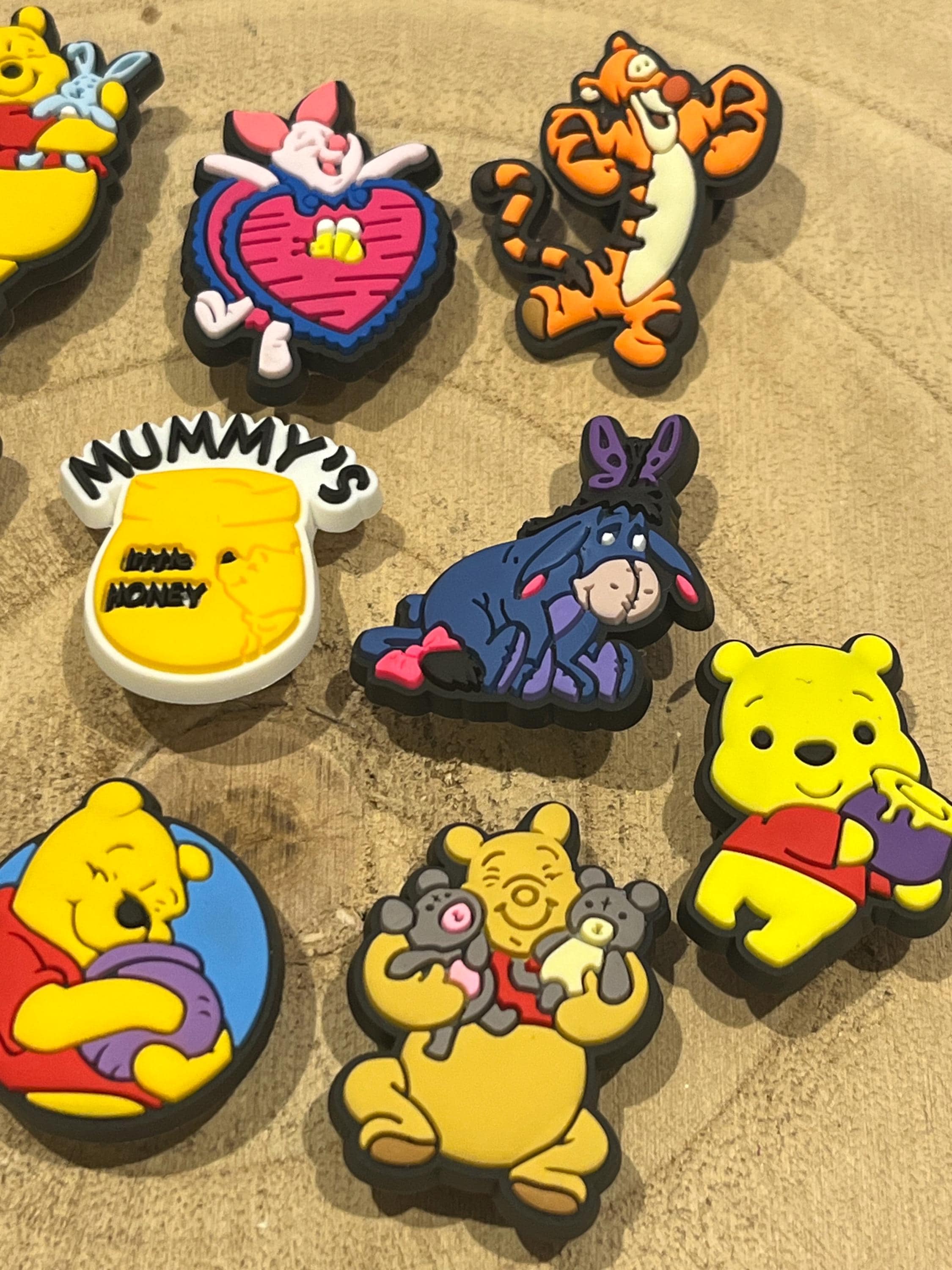 Pack of 10 Winnie The Pooh Disney Croc Charm Bundle