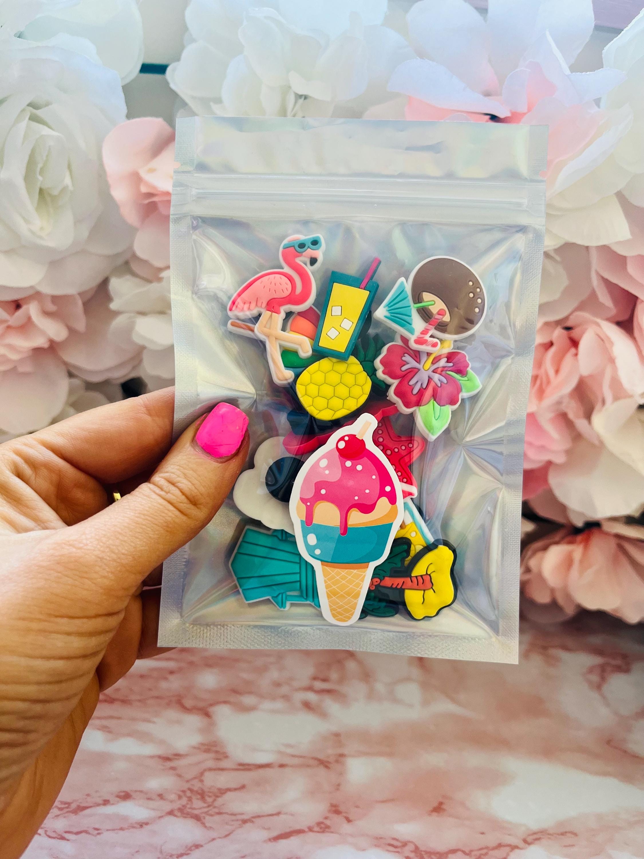 Summer Croc Charms: Beach Holiday Clog Decorations - 13 Piece Bundle