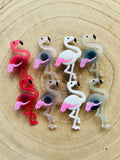 Flamingo Croc Charms: Pink Bird Shoe Decoration, Pack of 8
