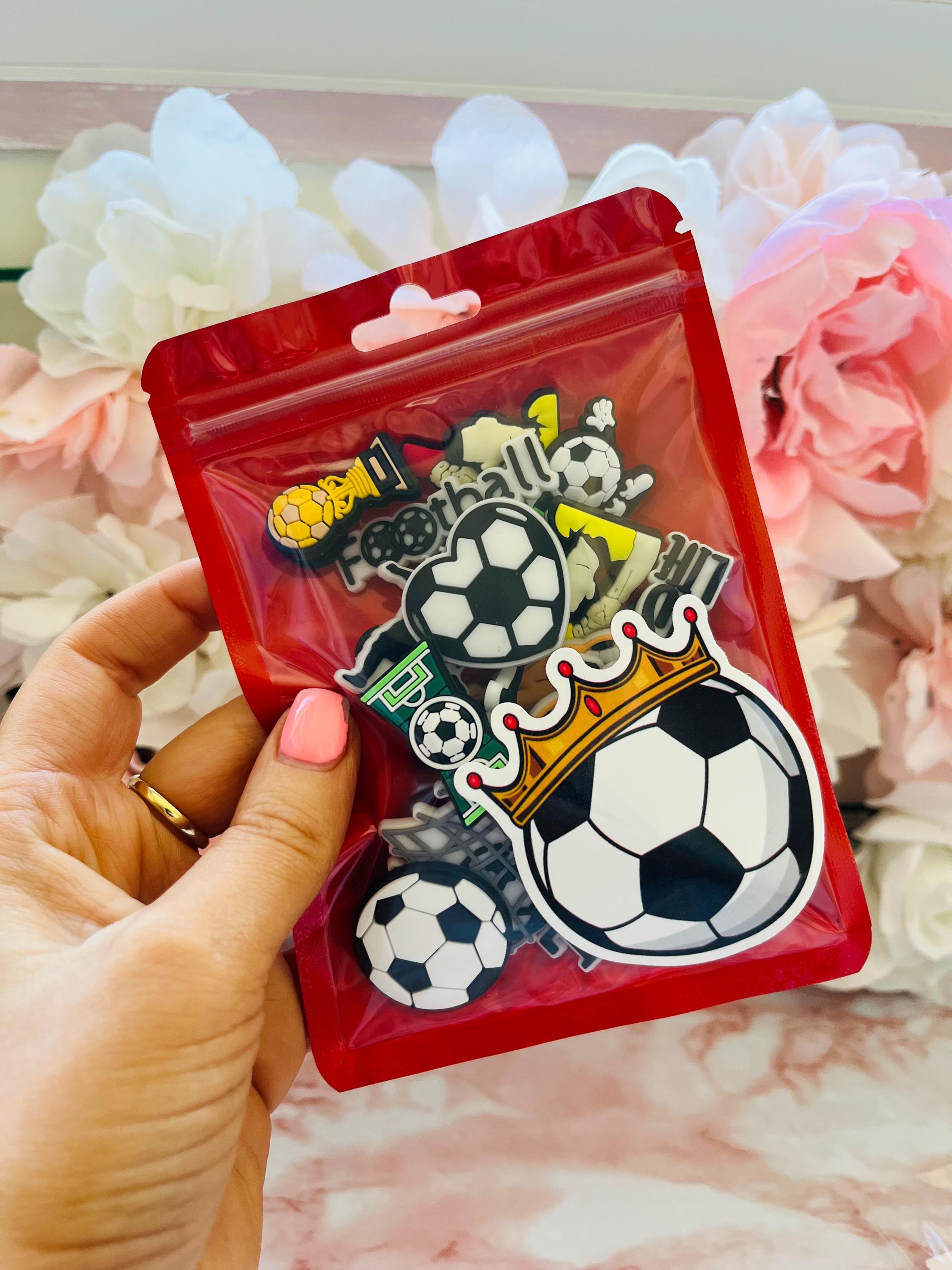 Football Croc Charms: Boys Shoe Clog Accessories, Set of 19