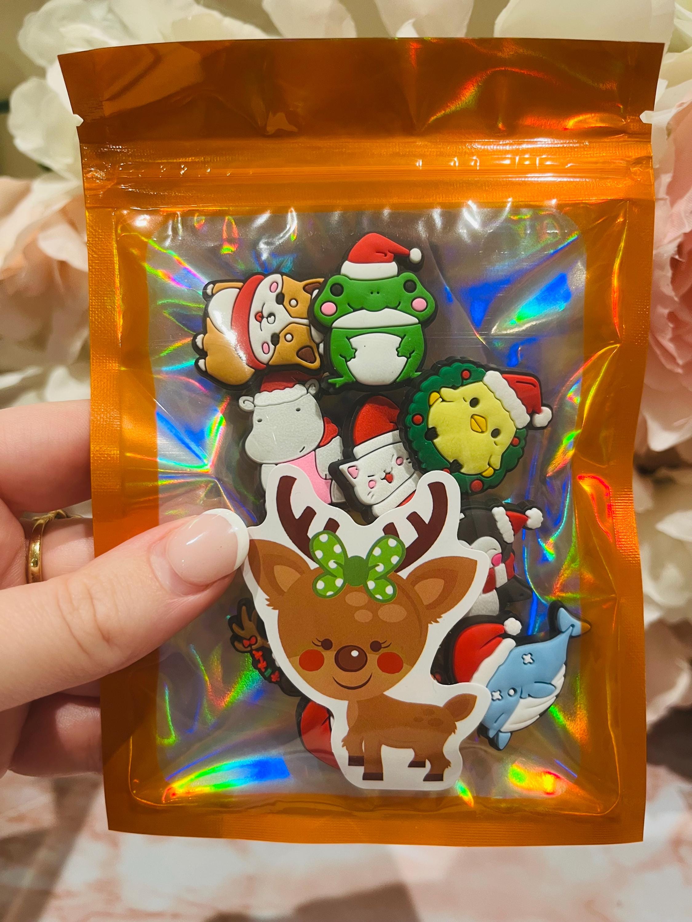 set of 10 animal christmas croc charms