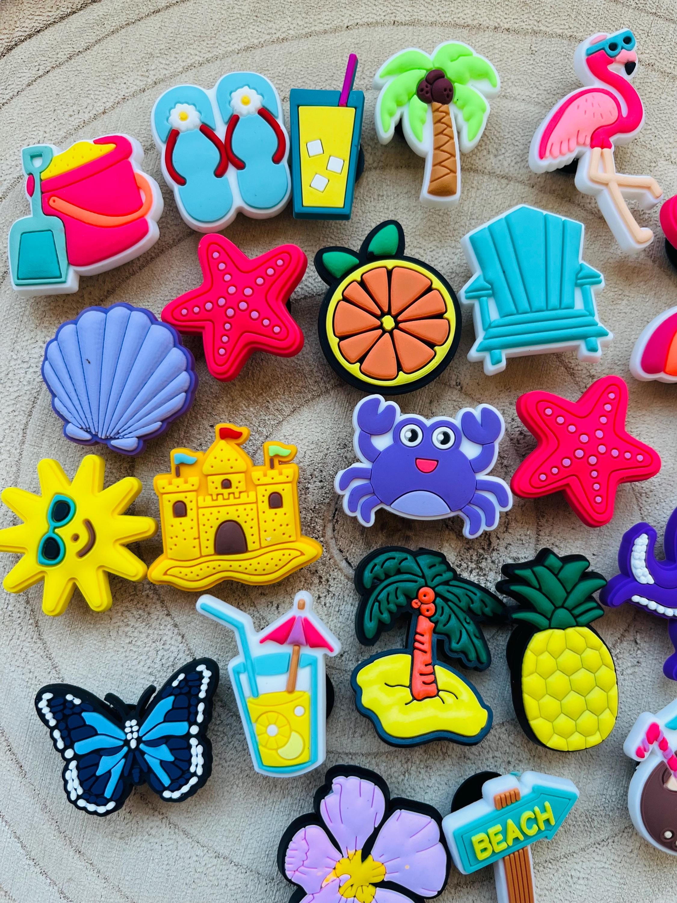 Summer Clog Shoe Charms for Crocs: Vacation Bundle, 25-Piece