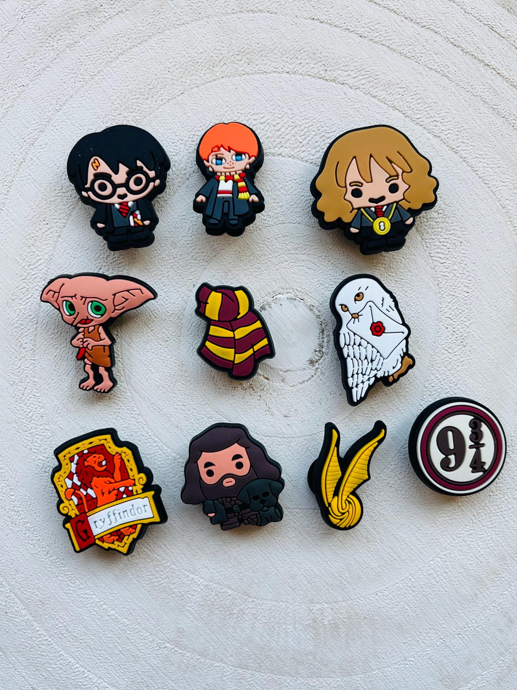 Harry Potter Shoe Charms: 10-Piece PVC Jibbitz Bundle