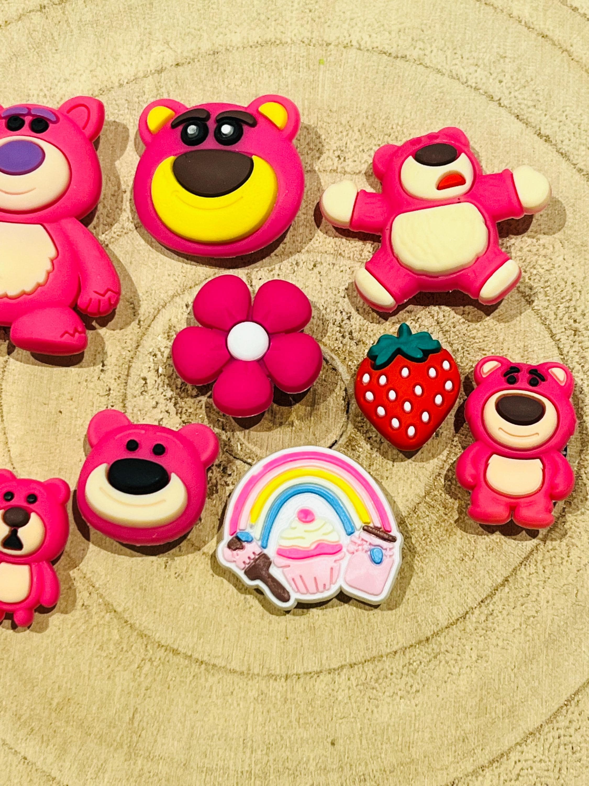 Lotso Croc Charms - Toy Story 3 Shoe Charms - Set of 10