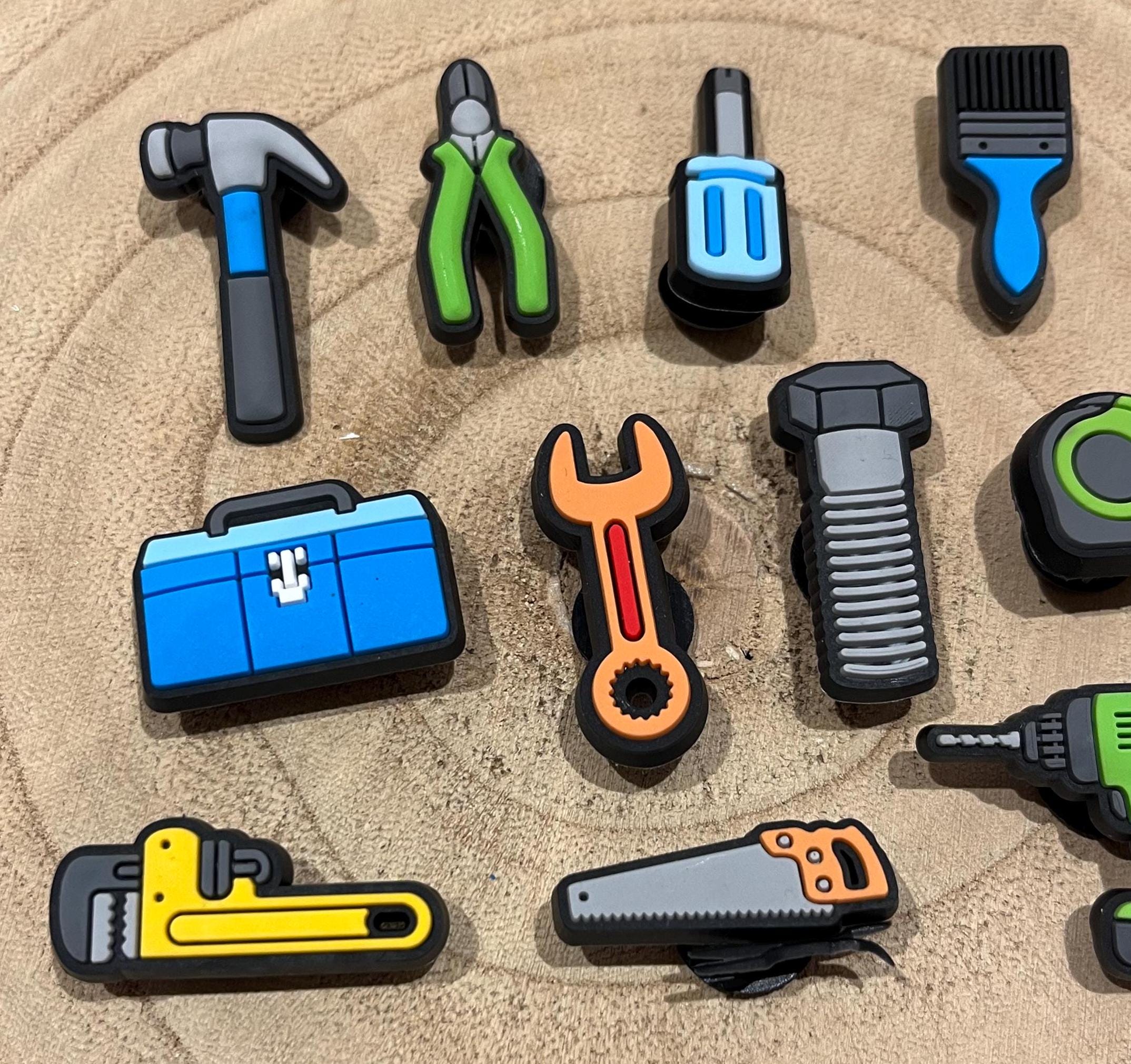 Tool Croc Charms | PVC Clog Shoe Decoration, Pack of 11