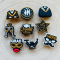 Graduation Croc Charms - Set of 9 PVC Shoe Accessories