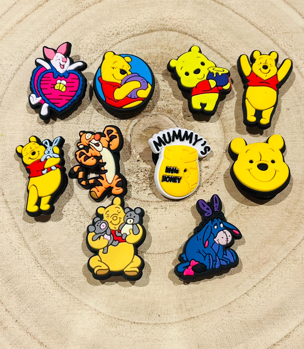 Winnie the Pooh Croc Charms - Set of 10 PVC Shoe Accessories