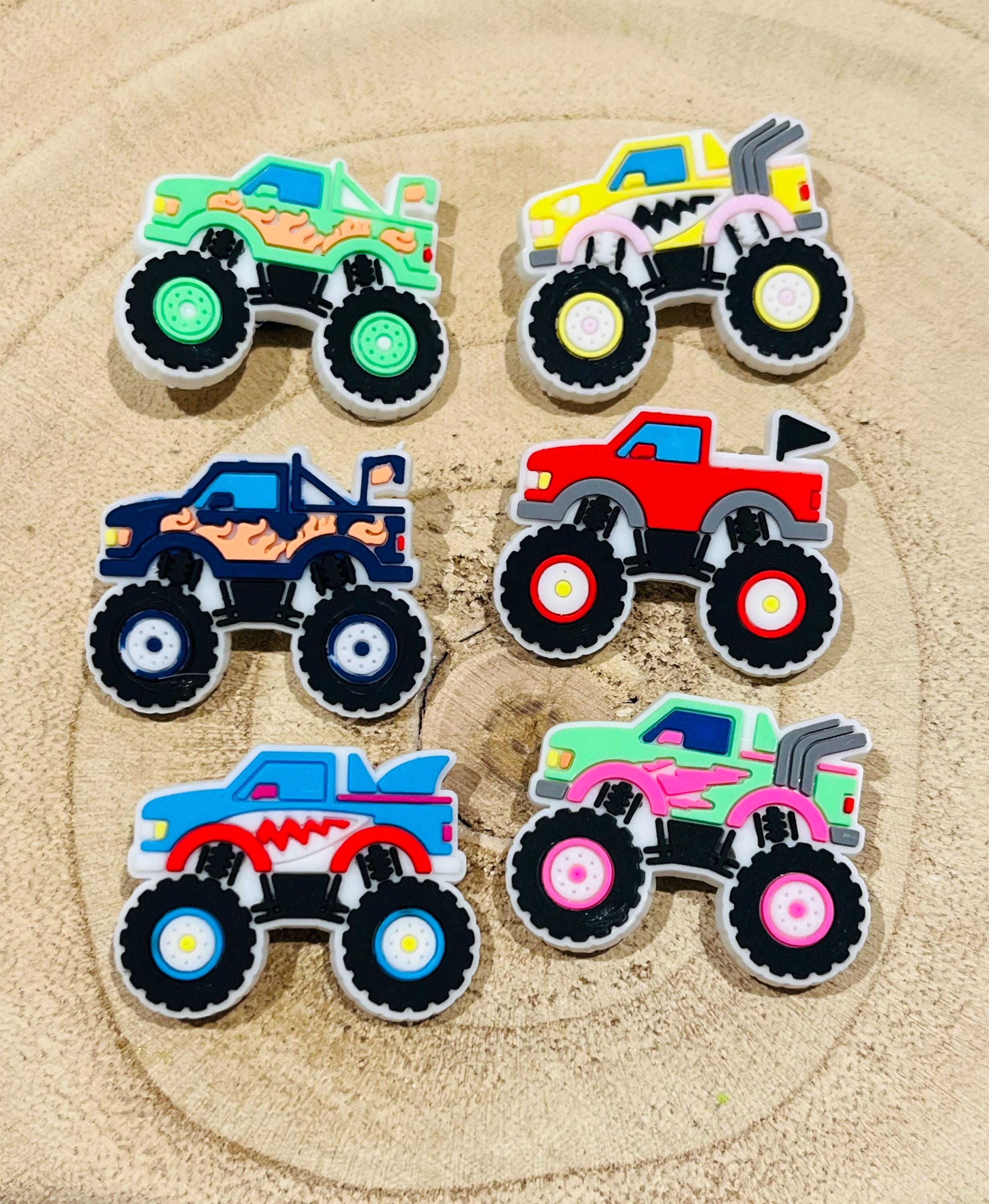 Set of 6 Monster Truck Croc PVC Charms