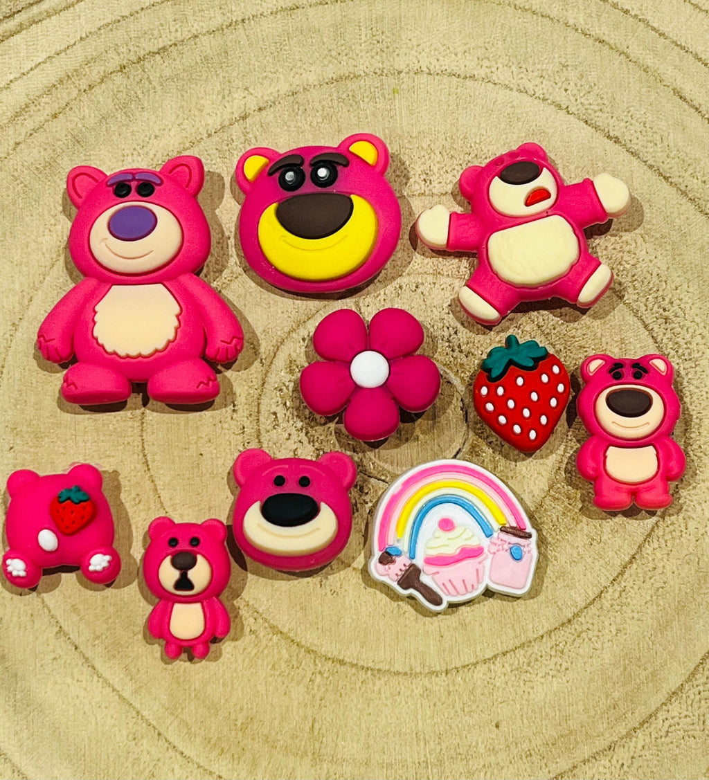 Lotso Croc Charms - Toy Story 3 Shoe Charms - Set of 10