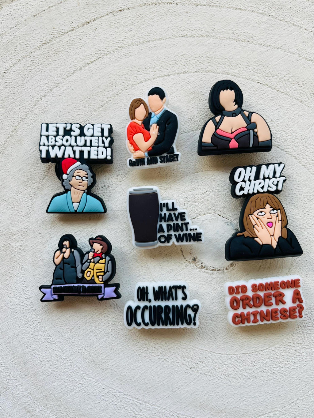 Gavin & Stacey Croc Charms: Funny Novelty Shoe Accessories