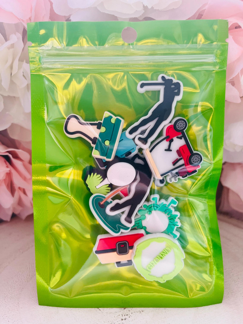 Golf Croc Charms: PVC Shoe Decoration Set (10 Piece)