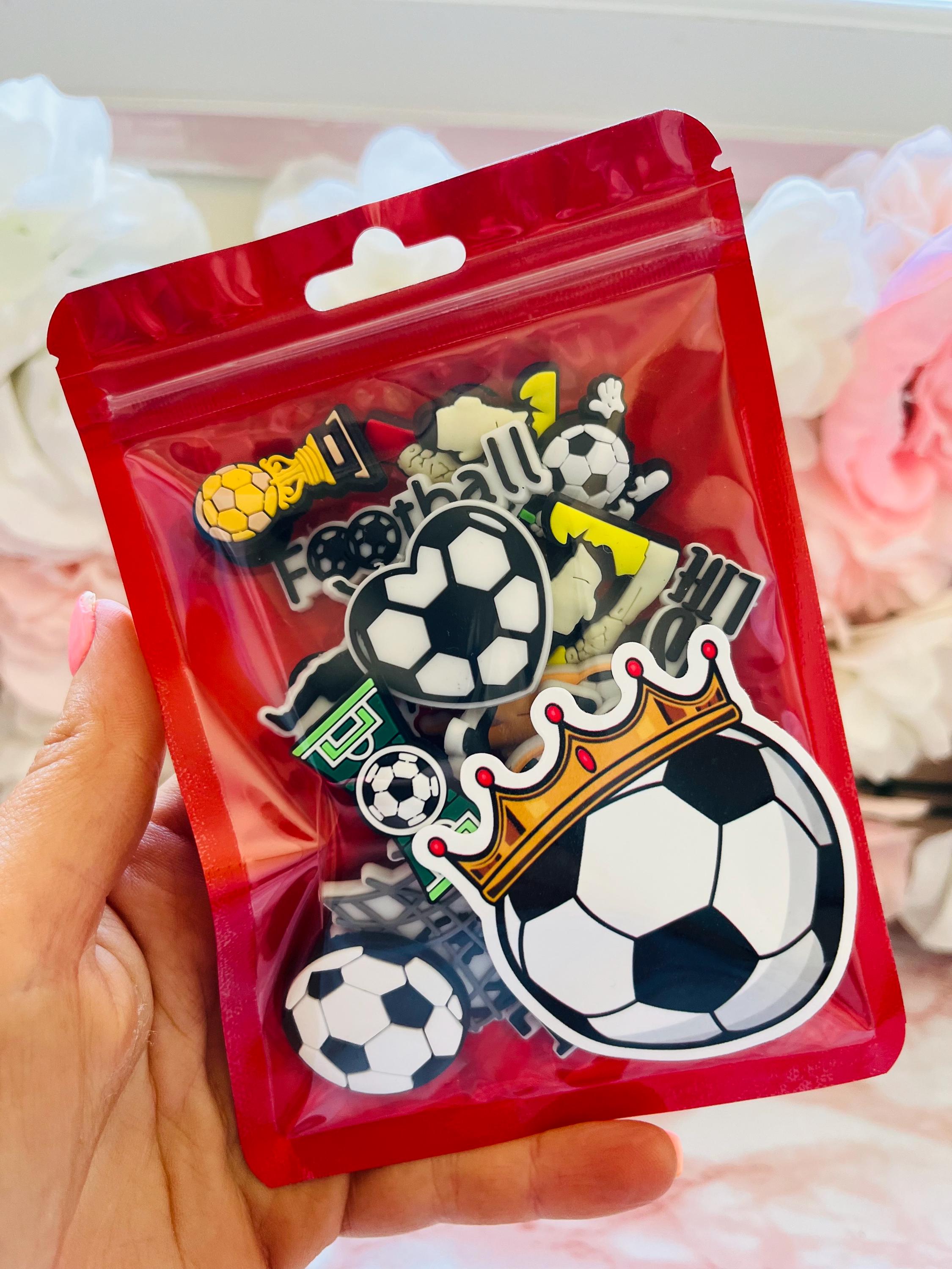 Football Croc Charms: Boys Shoe Clog Accessories, Set of 19