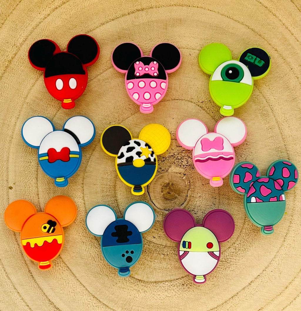 Set of 10 Disney Croc Charms | Minnie Mickey Buzz Stitch Jessie Monster Inc Disneyland Croc Charms Kids Shoe Accessories Clog Charms