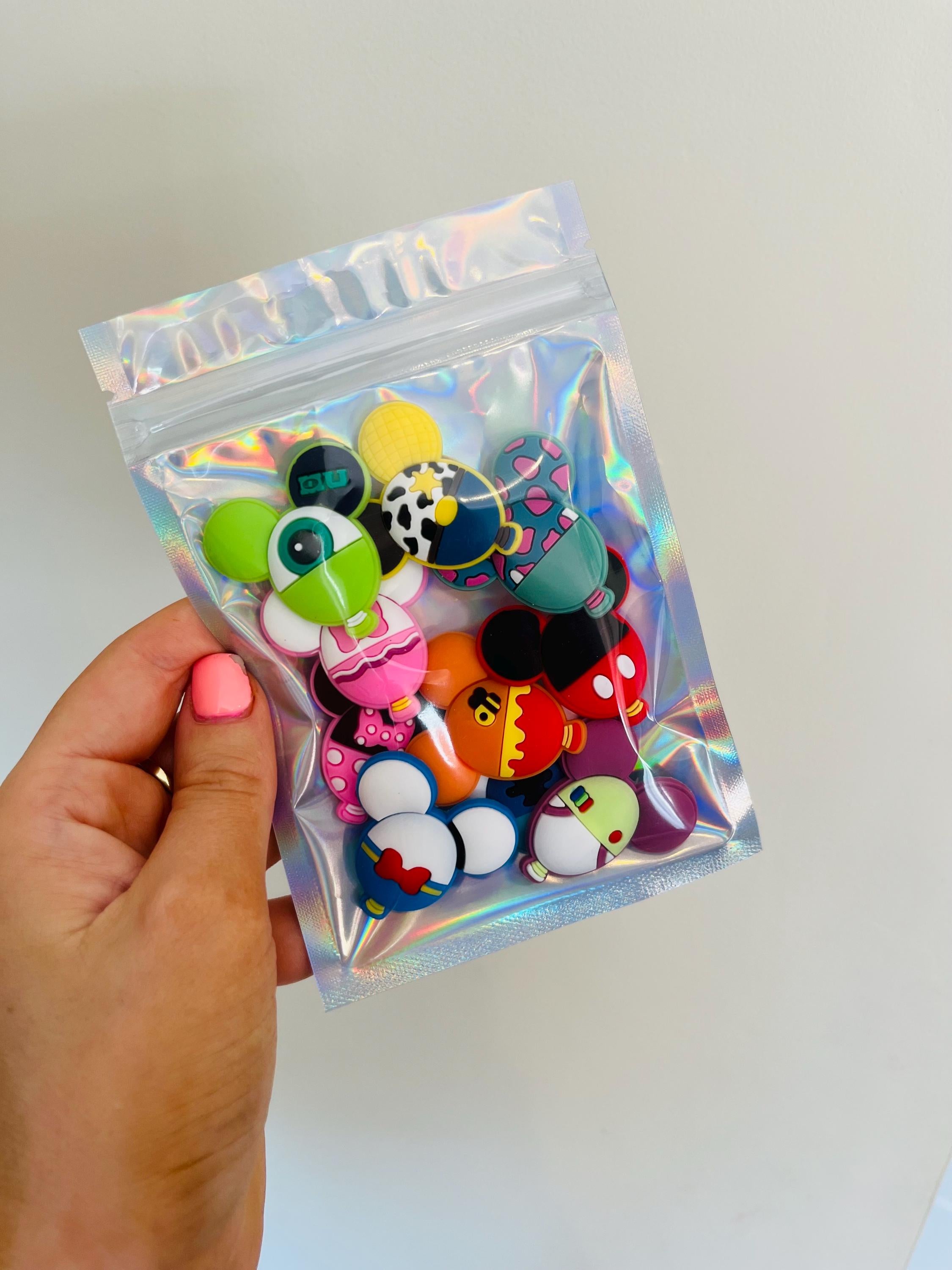Set of 10 Disney Croc Charms | Minnie Mickey Buzz Stitch Jessie Monster Inc Disneyland Croc Charms Kids Shoe Accessories Clog Charms