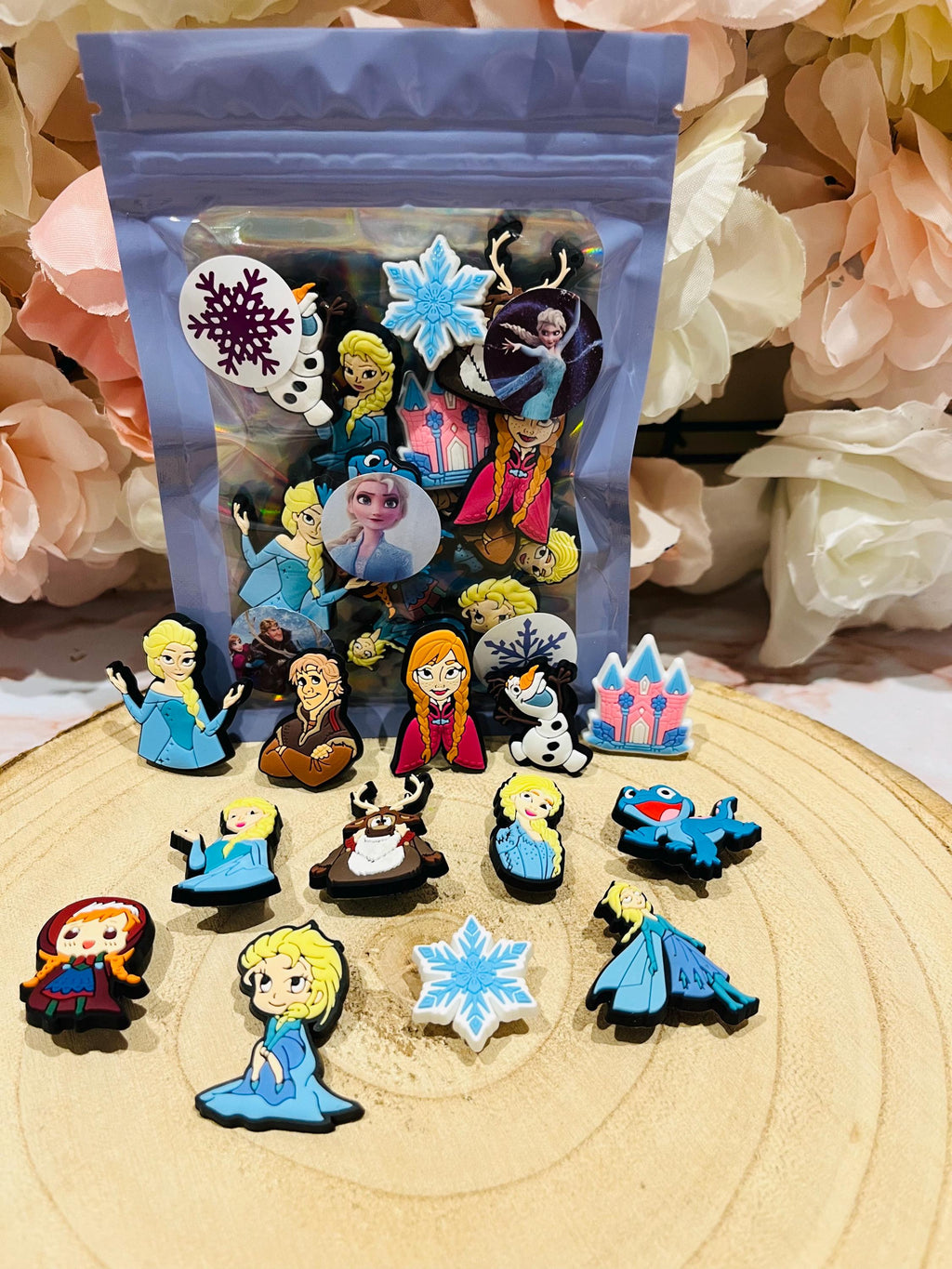 Set of 13 Frozen Elsa Anya Croc Charms | Disney land Shoe Accessories Olaf Bundles Of Charm Fast UK Dispatch