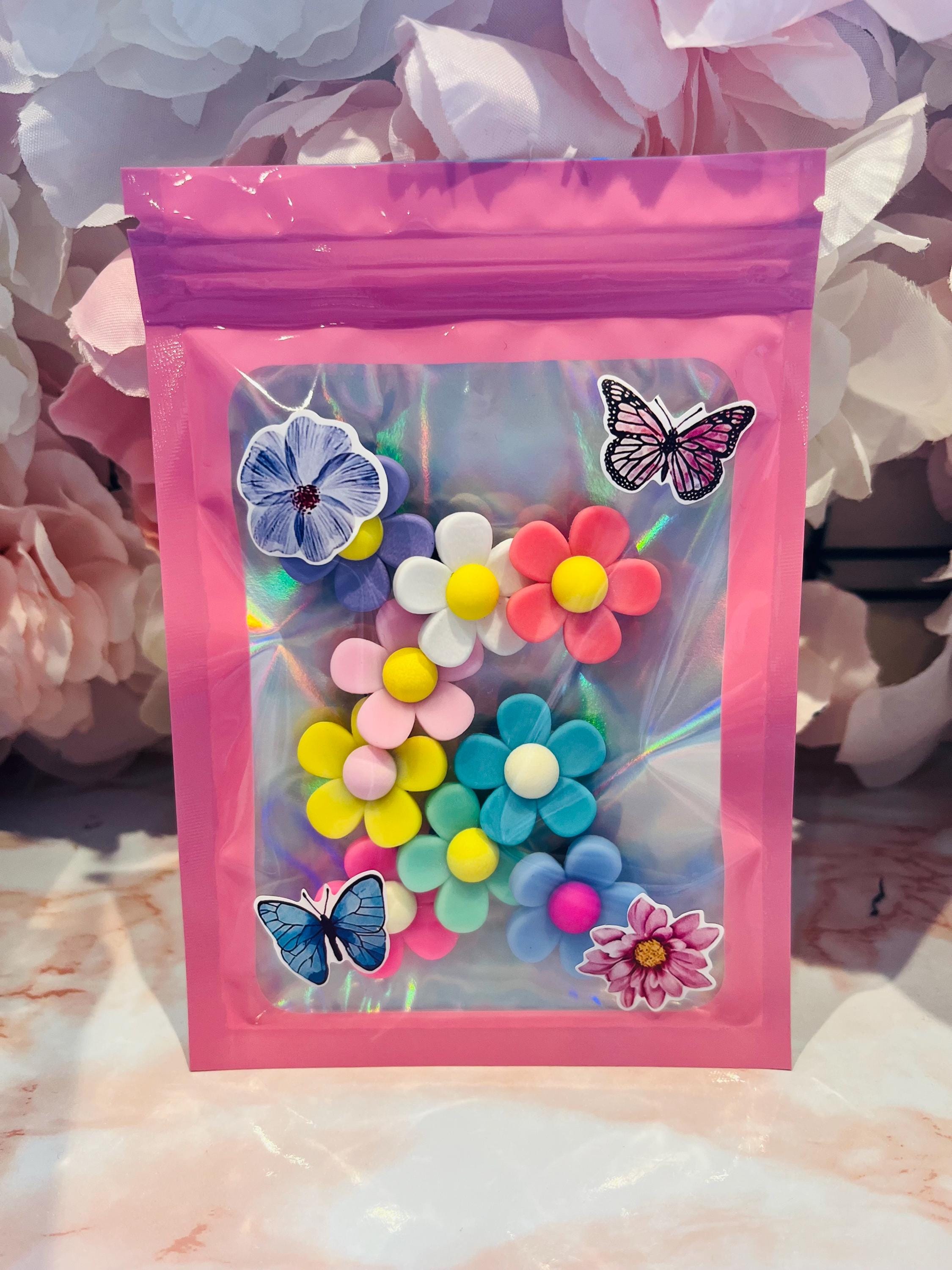 Multicolor Flower Croc Charms: Shoe Accessories, 9-Piece Set