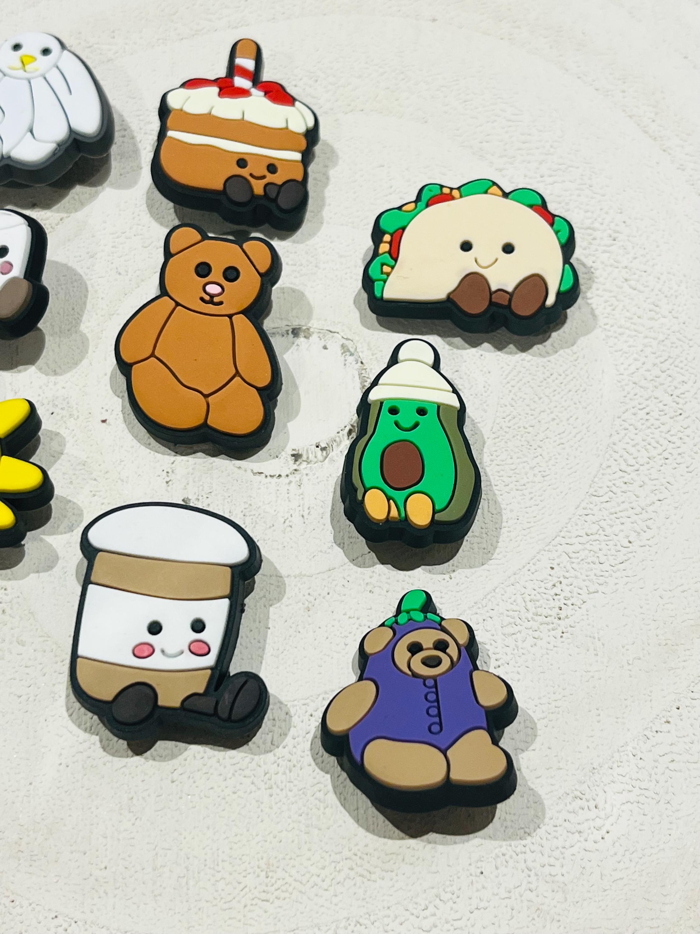 Set of 10 Jelly Cat Croc Charms PVC Shoe Accessories