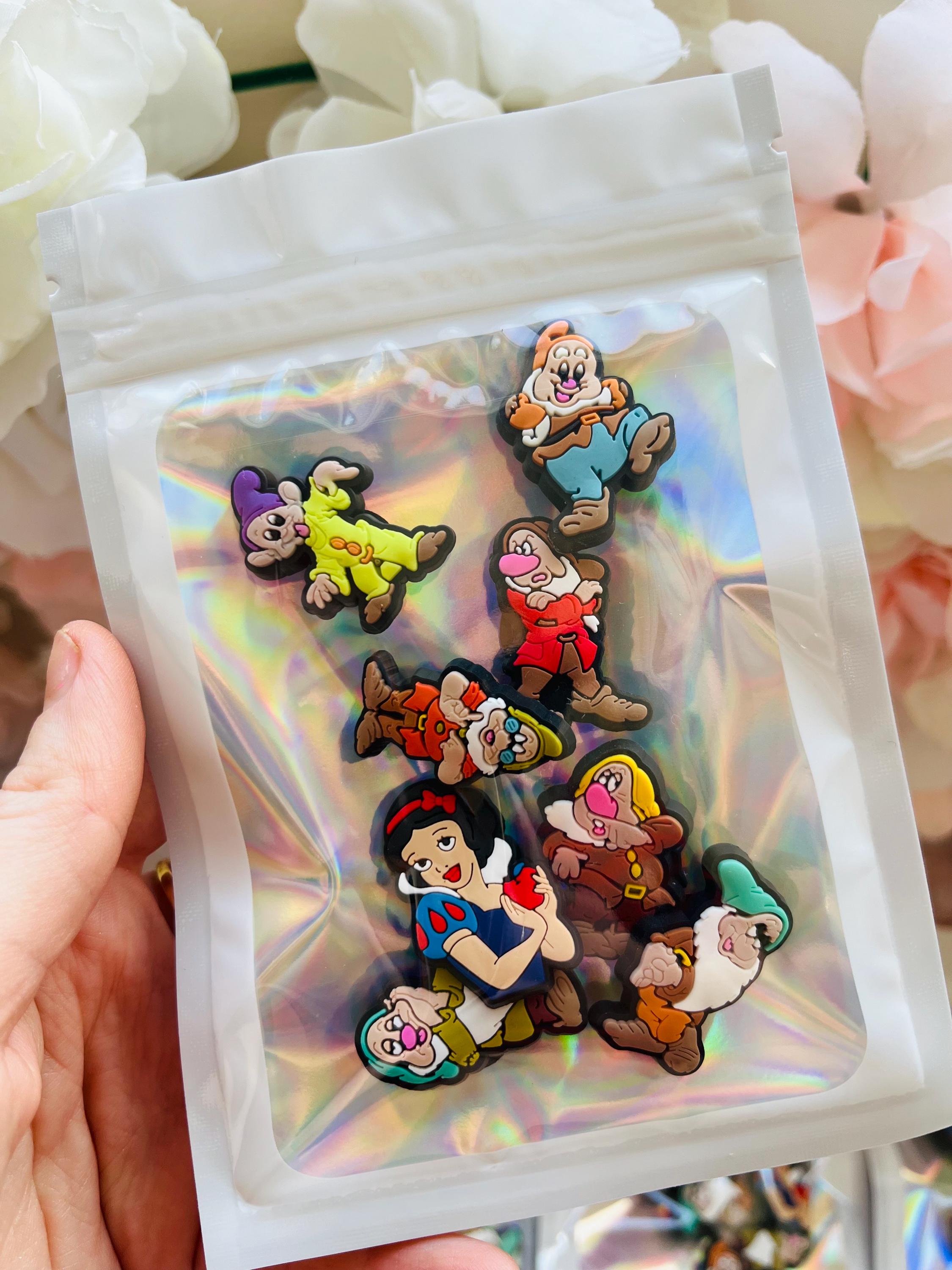 Set of 8 Snow White & the seven dwarfs croc charm set | Disney Croc Charms | Bundle Of Charms | Fast UK Dispatch Shoe Accessories |