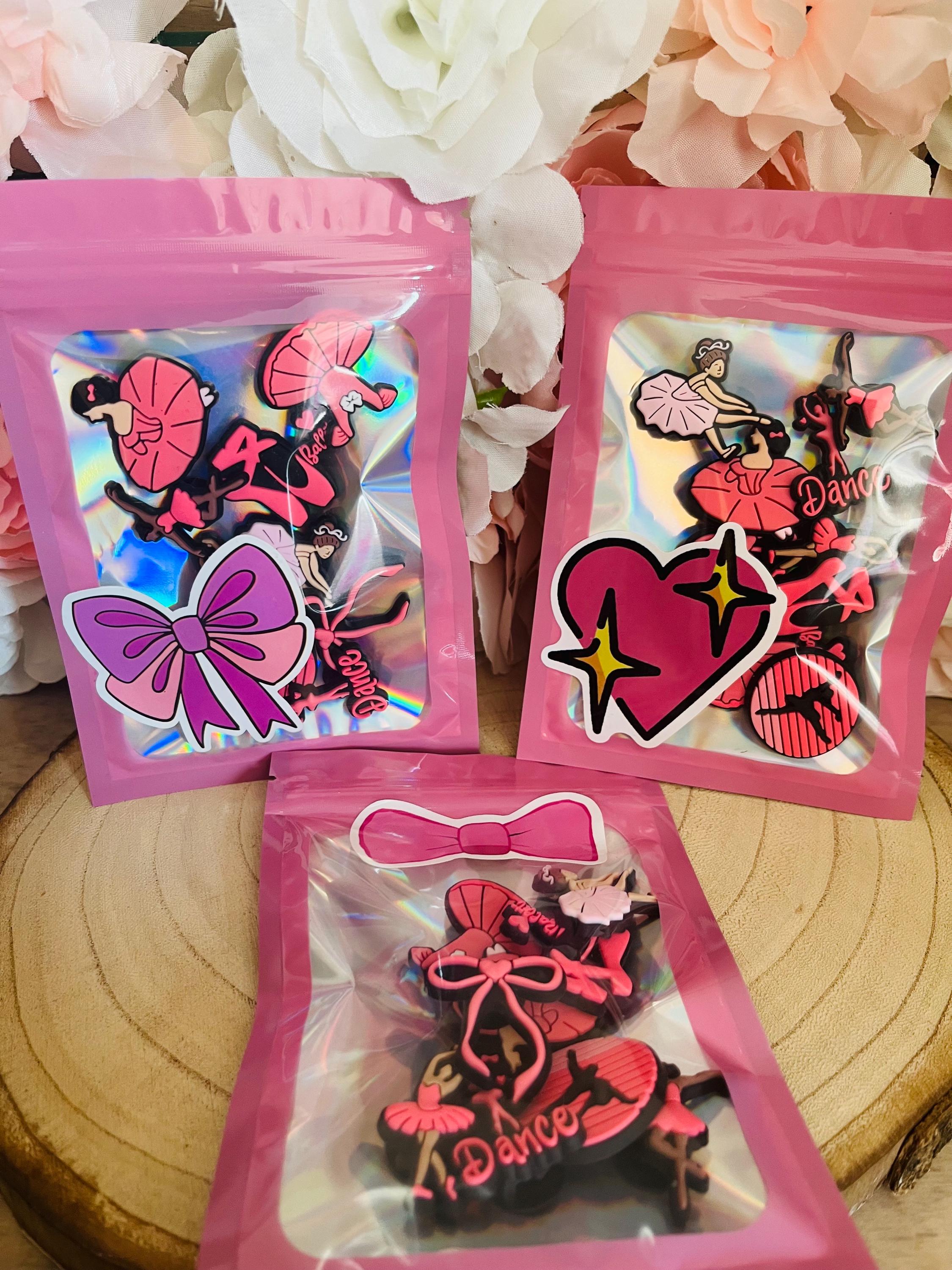 Ballet Croc Charms - Pink Dance Shoe Clog Accessories - 9 Piece Set