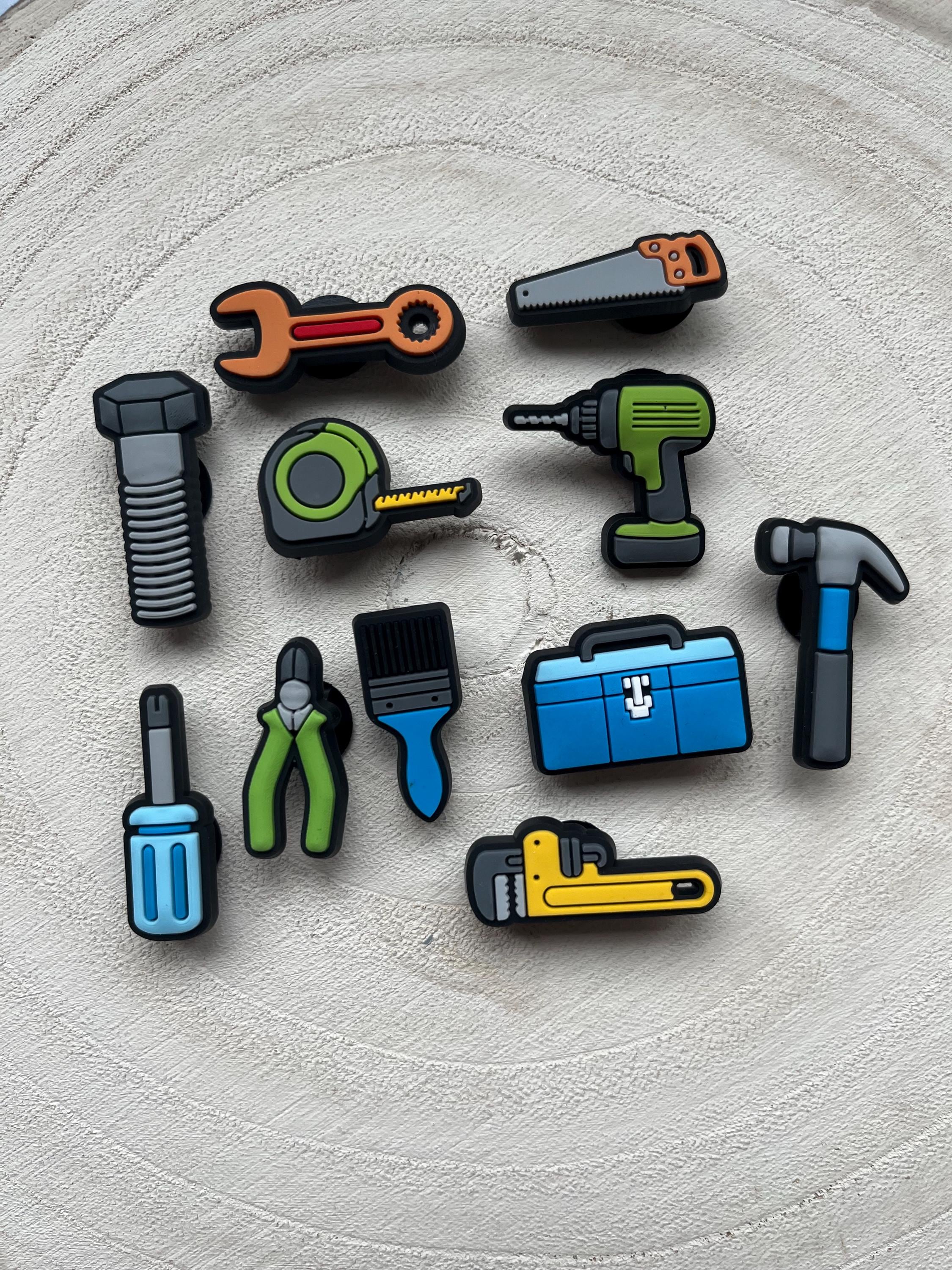 Tool Box Croc Charms: Father's Day Clog Shoe Accessories - 11 Piece Set