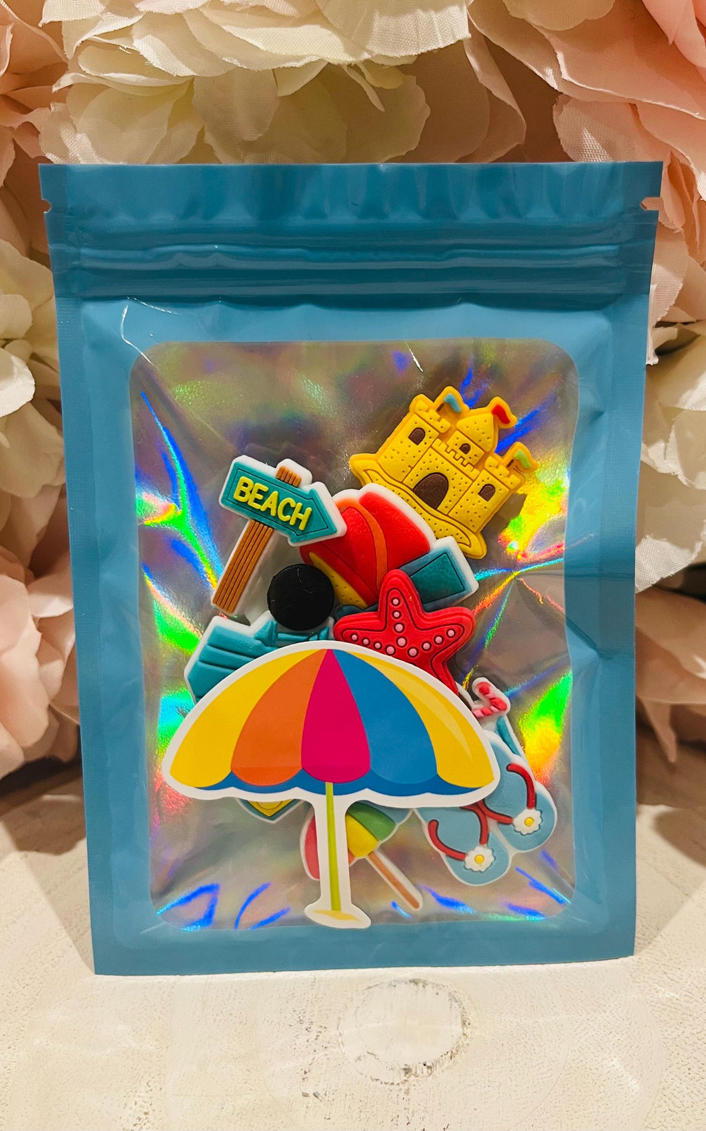 Set of 10 Beach Croc Charms | Holiday Shoe Accessories | Summer Croc Jibbitz