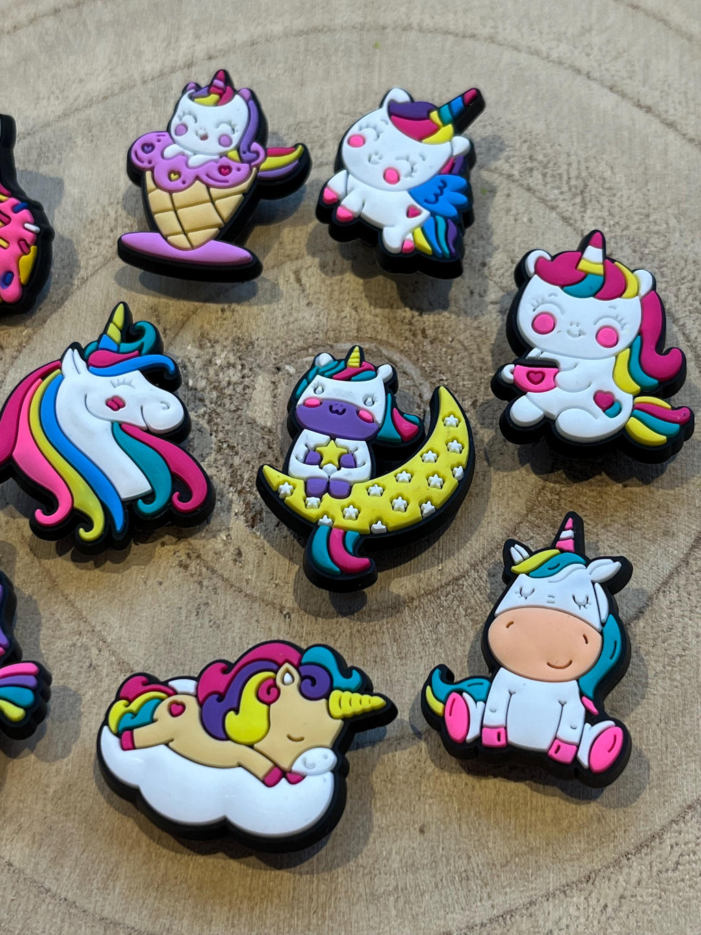 Unicorn Croc Charms - Set of 10 PVC Shoe Clip Accessories