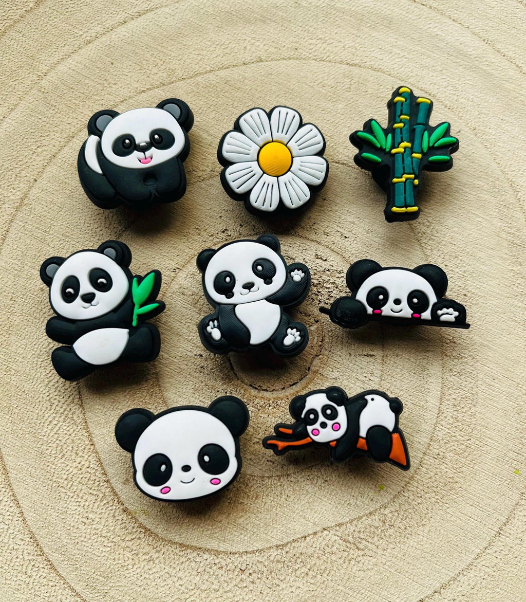 Panda Croc Charms | PVC Shoe Charms Set of 8