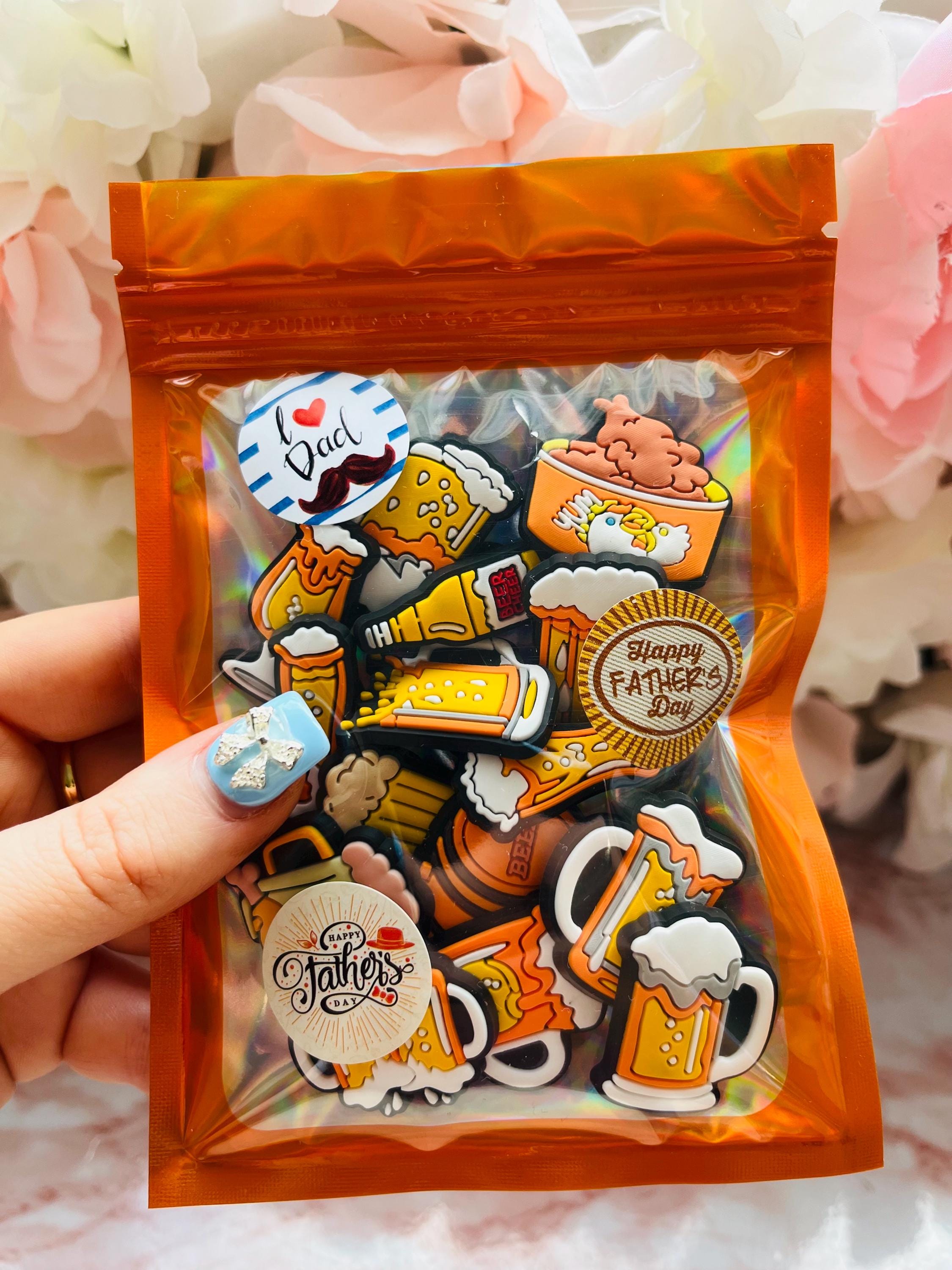 Beer Croc Charms | Funny Father's Day Gift, Pack of 15