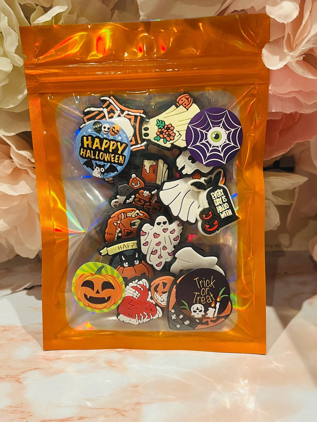 Halloween Croc Charms: Spooky Shoe Accessories, Set of 13